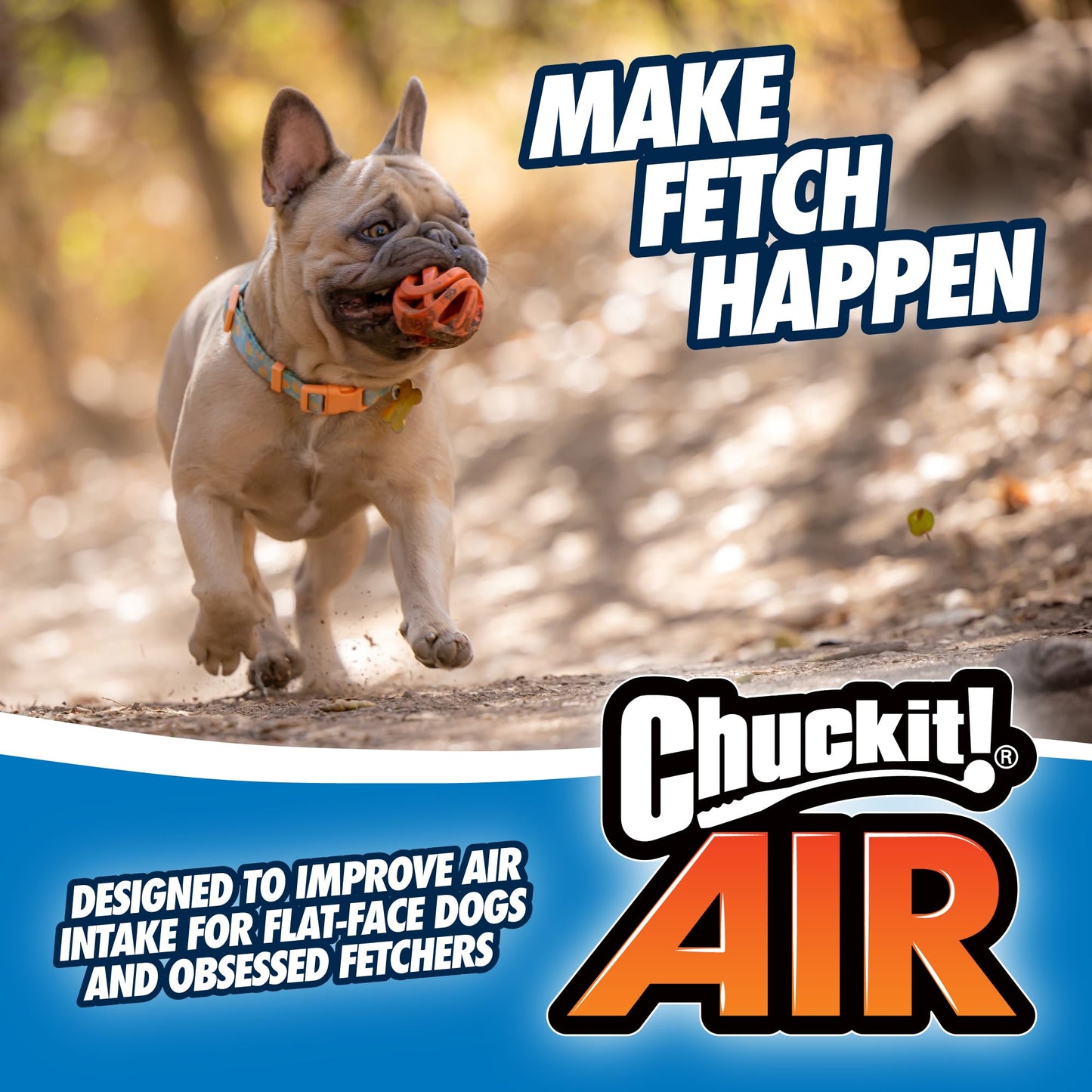 Chuckit! Breathe Right Fetch - Juego de 2 Bolas, tamaño Mediano