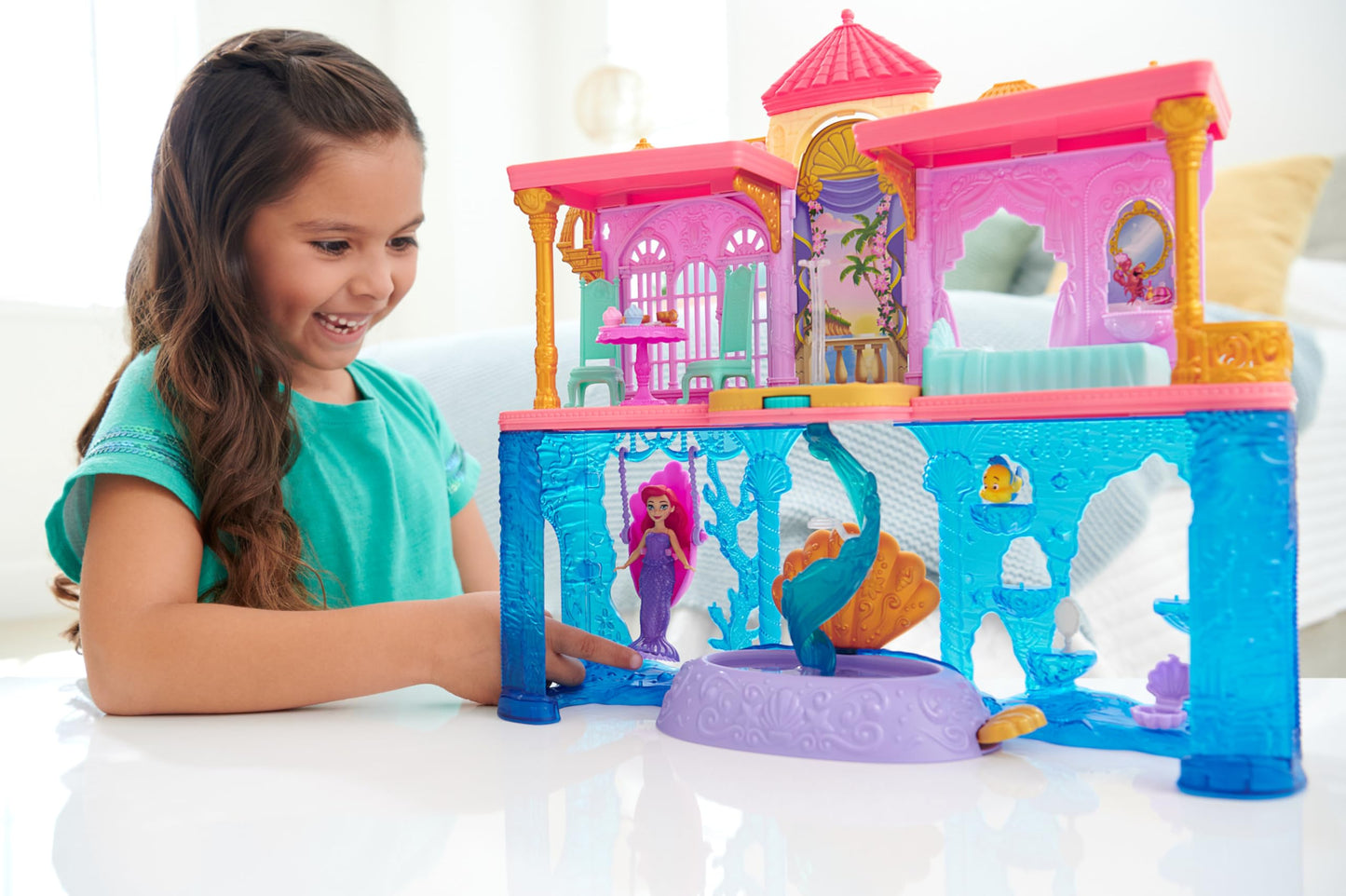 Set de Juego Castillo Ariel Mattel Mar y Tierra Mundo Marino para Niñas 3 Años+