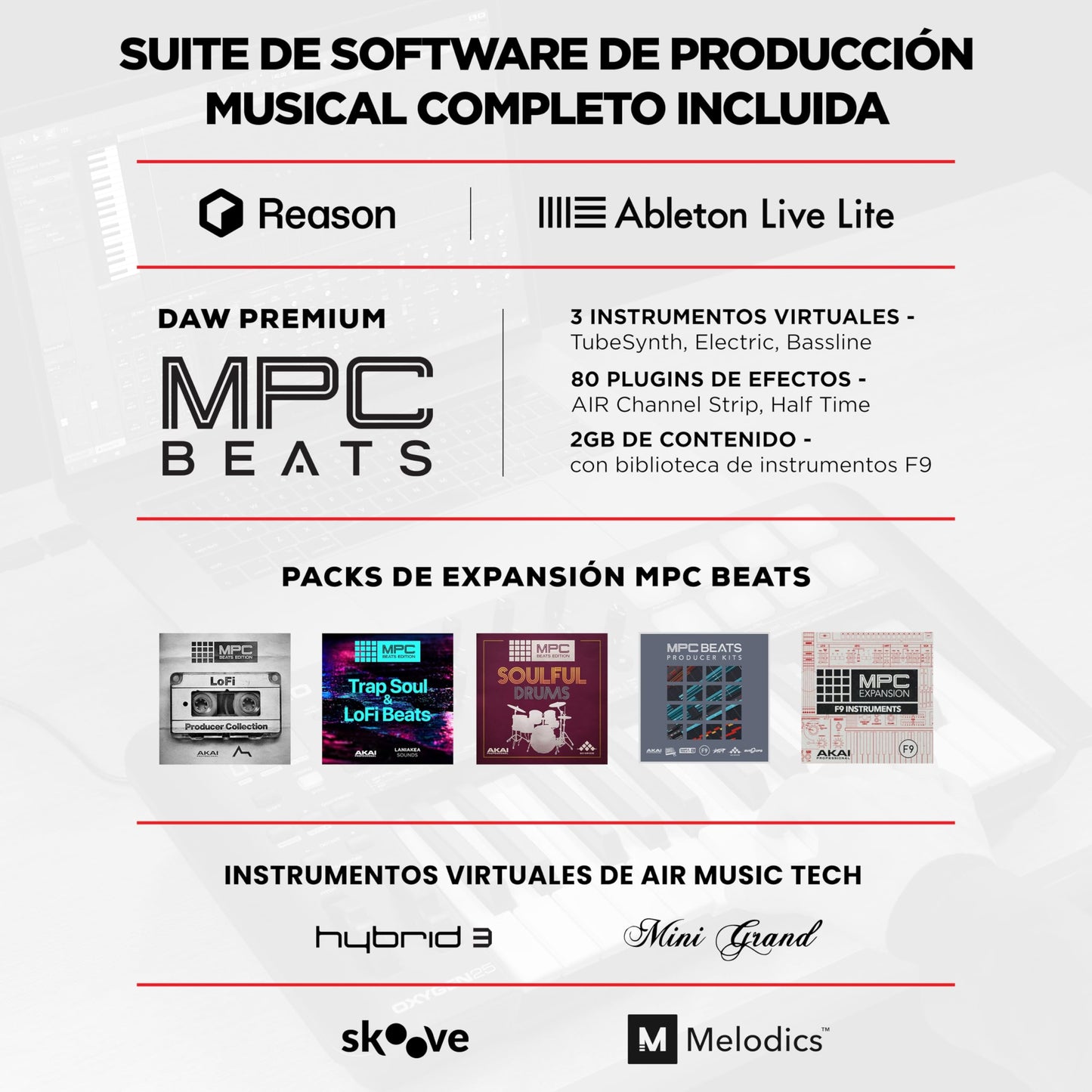 M-Audio Oxygen 25 V - Teclado controlador MIDI USB de 25 teclas con Beat Pads, modos Smart Chord y Scale, arpegiador y suite de software incluidos