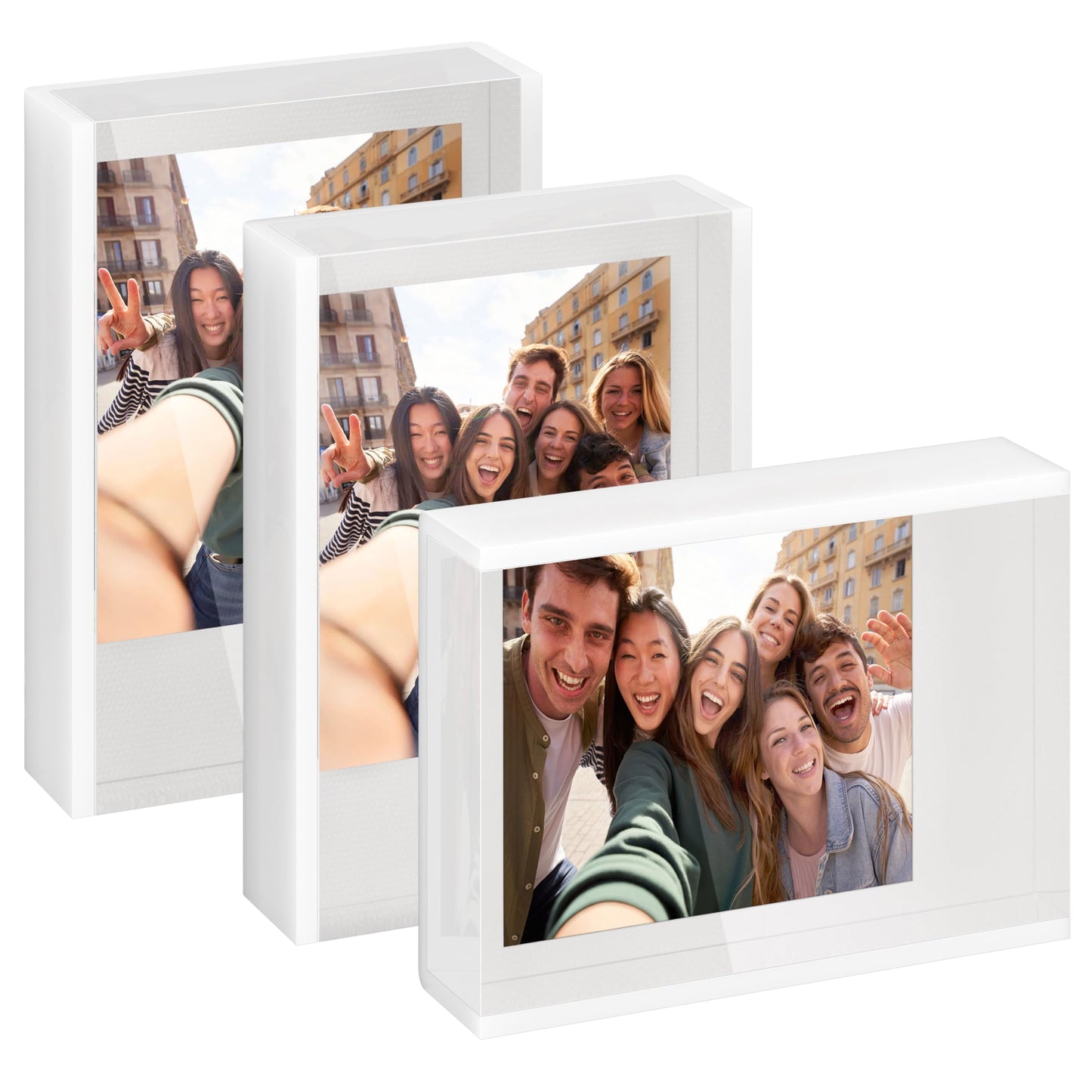 Janaden - Marcos de fotos Instax para Fujifilm Instax Mini película y película Polaroid, marco de fotos acrílico de 2 x 3 para accesorios de cámara instantánea, mini fotos de computadora, soporte de