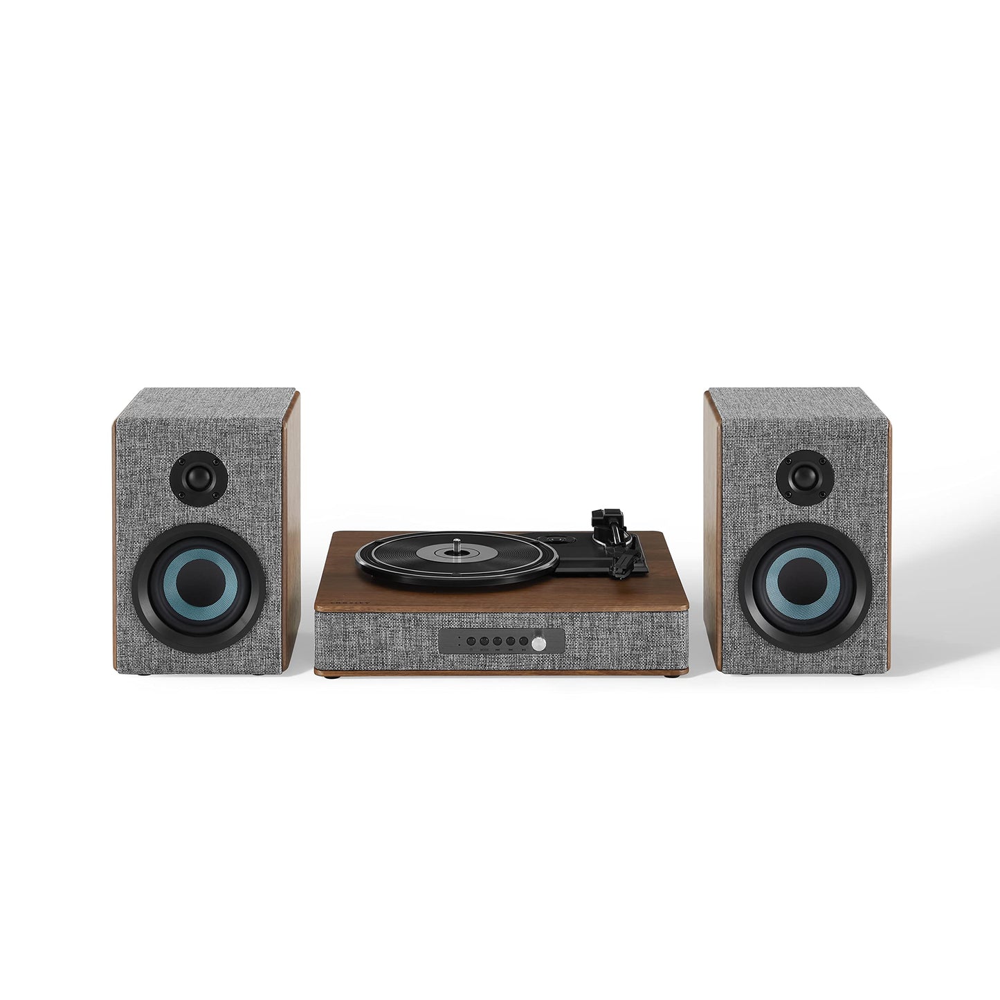 Crosley Aria - Tocadiscos Bluetooth de 3 Velocidades con Altavoces Estéreo Incluidos, Color Gris