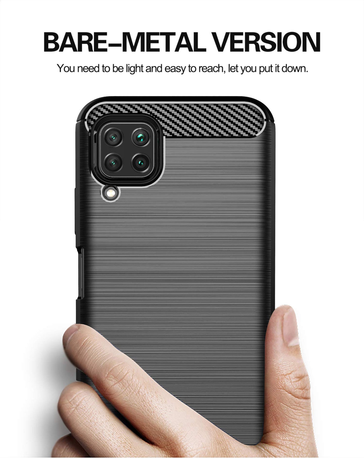 Funda Uso Rudo USDILU para Huawei P40 Lite Negro TPU Suave Silicón Flexible