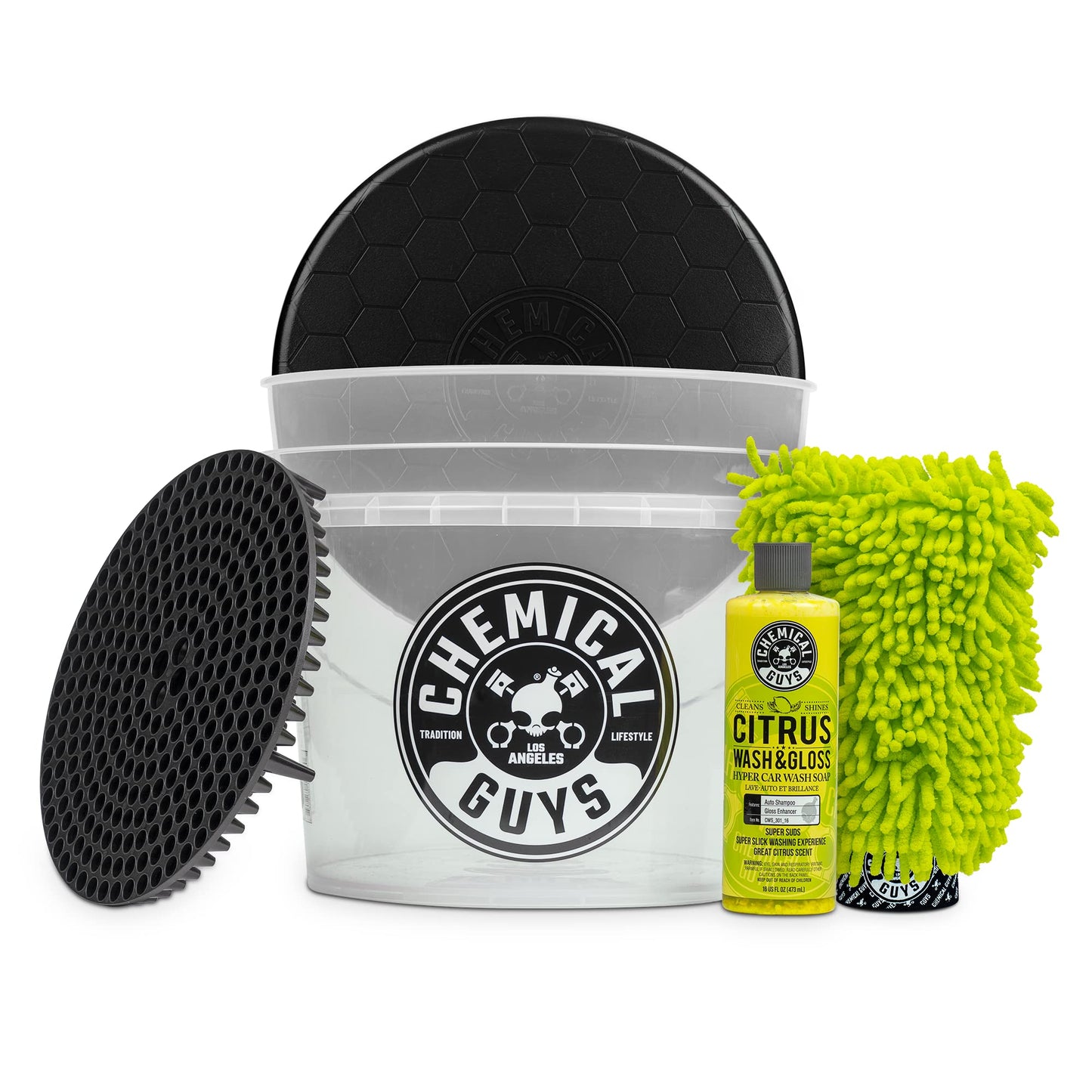 Chemical Guys Kit de Lavado de Coche Ultimate Scratch-Free Detailing Bucket and Accessories, 473ml