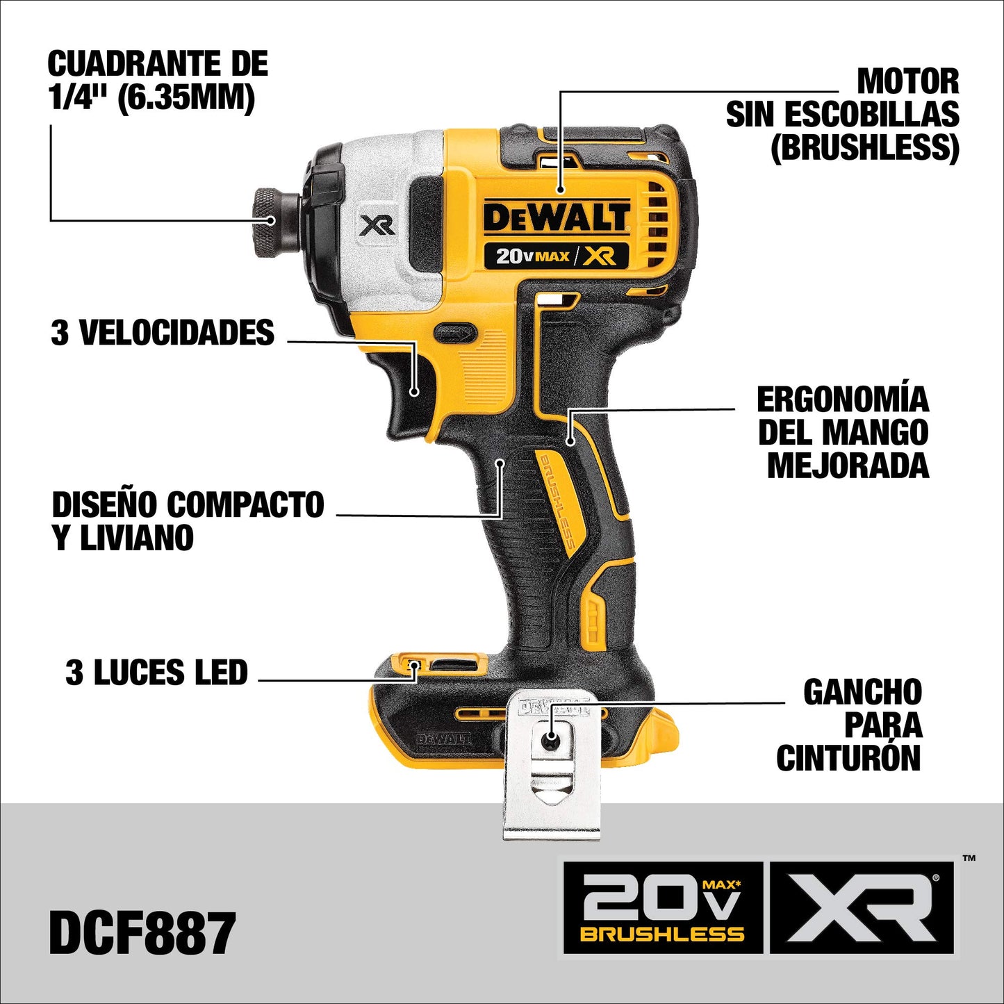 DEWALT DCK287D2-B3 Combo Rotomartillo + Llave de Impacto Brushless