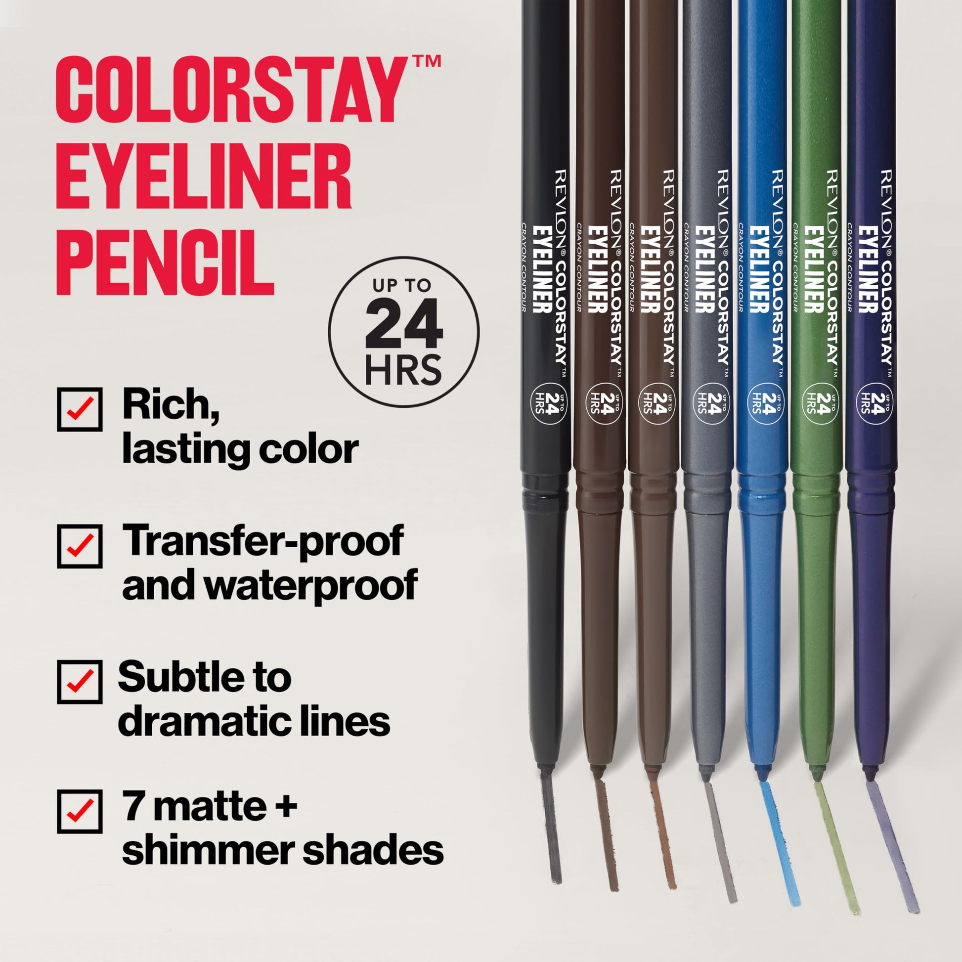 Revlon Colorstay Eyeliner Pencil Unisex, No.201 Black, 1 Count