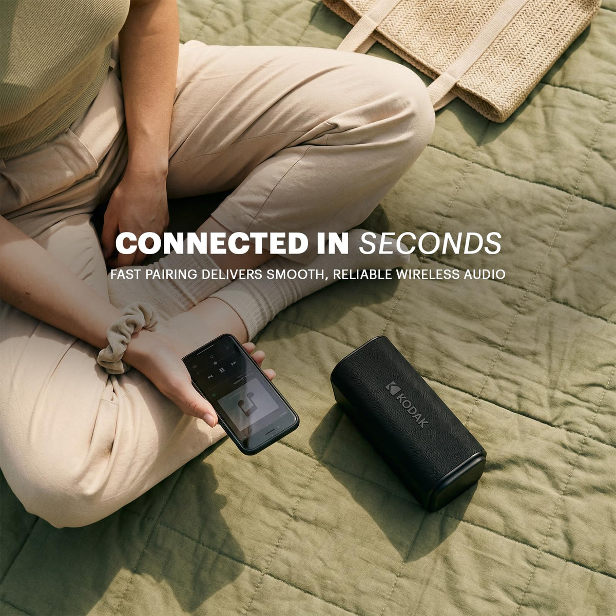 Altavoz Bluetooth Portátil KODAK SOUNDBRIX Plus Negro Apilable Resistente a Salpicaduras