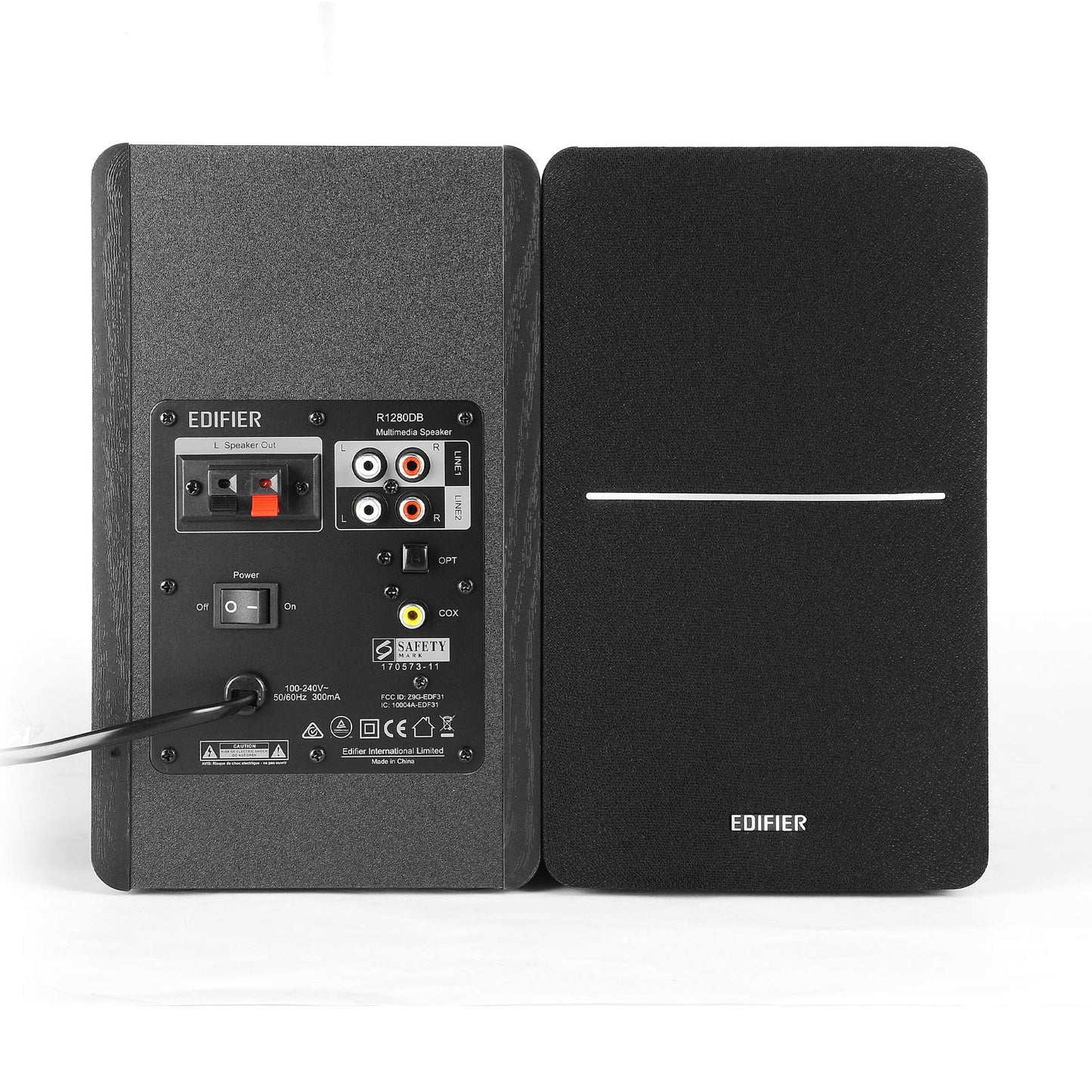 Edifier R1280DB Altavoces de estantería Activos Bluetooth - Entrada óptica - Monitores de Estudio inalámbricos - Monitores Activos de Campo cercano de 4 Pulgadas - 42 vatios de RMS - Color Negro