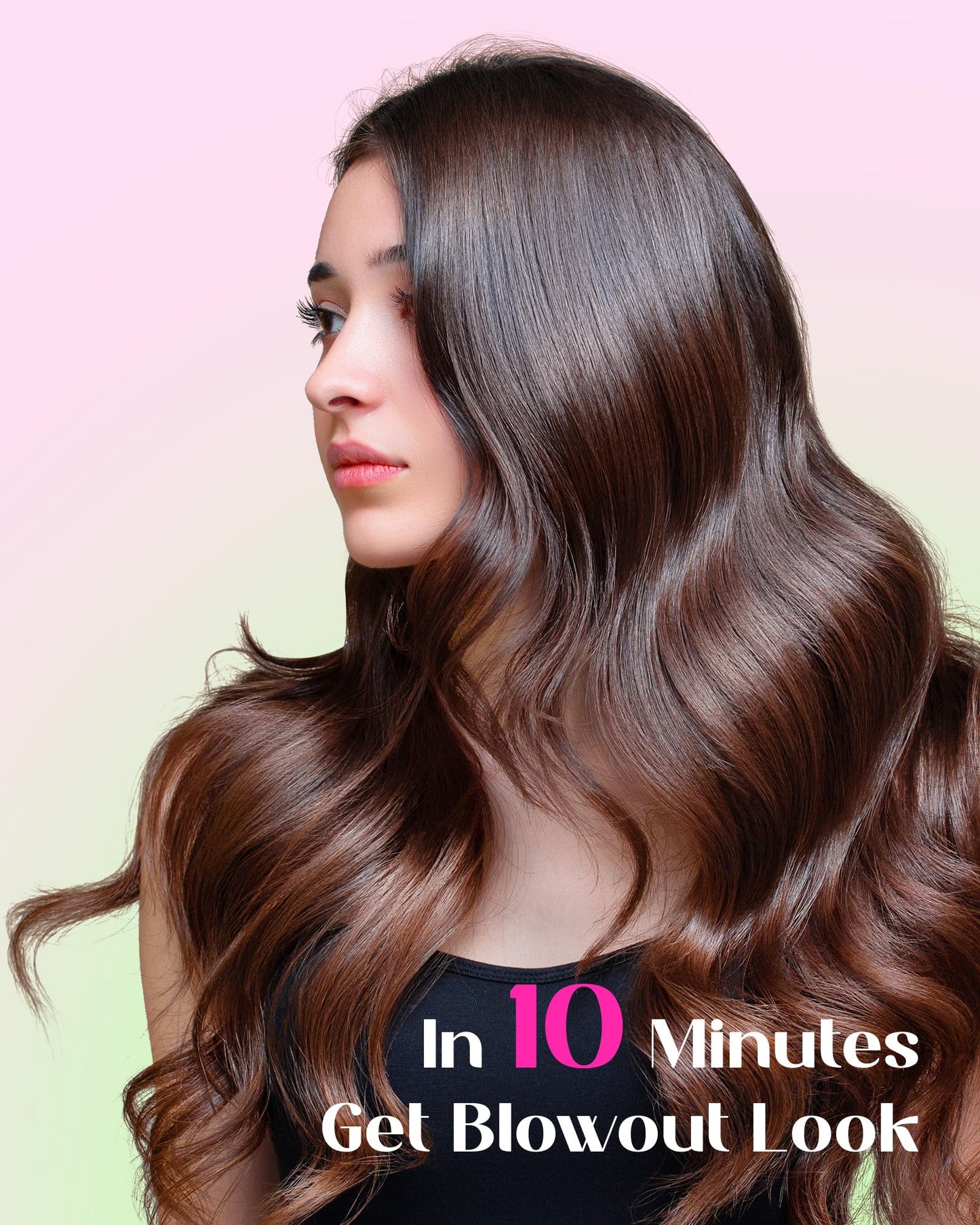 Wavytalk Pro - Cepillo térmico para aspecto soplado, cepillo redondo iónico de 1 1/2 pulgadas que hace que el cabello sea más suave, cepillo térmico redondo de doble voltaje obtenga rizos naturales,