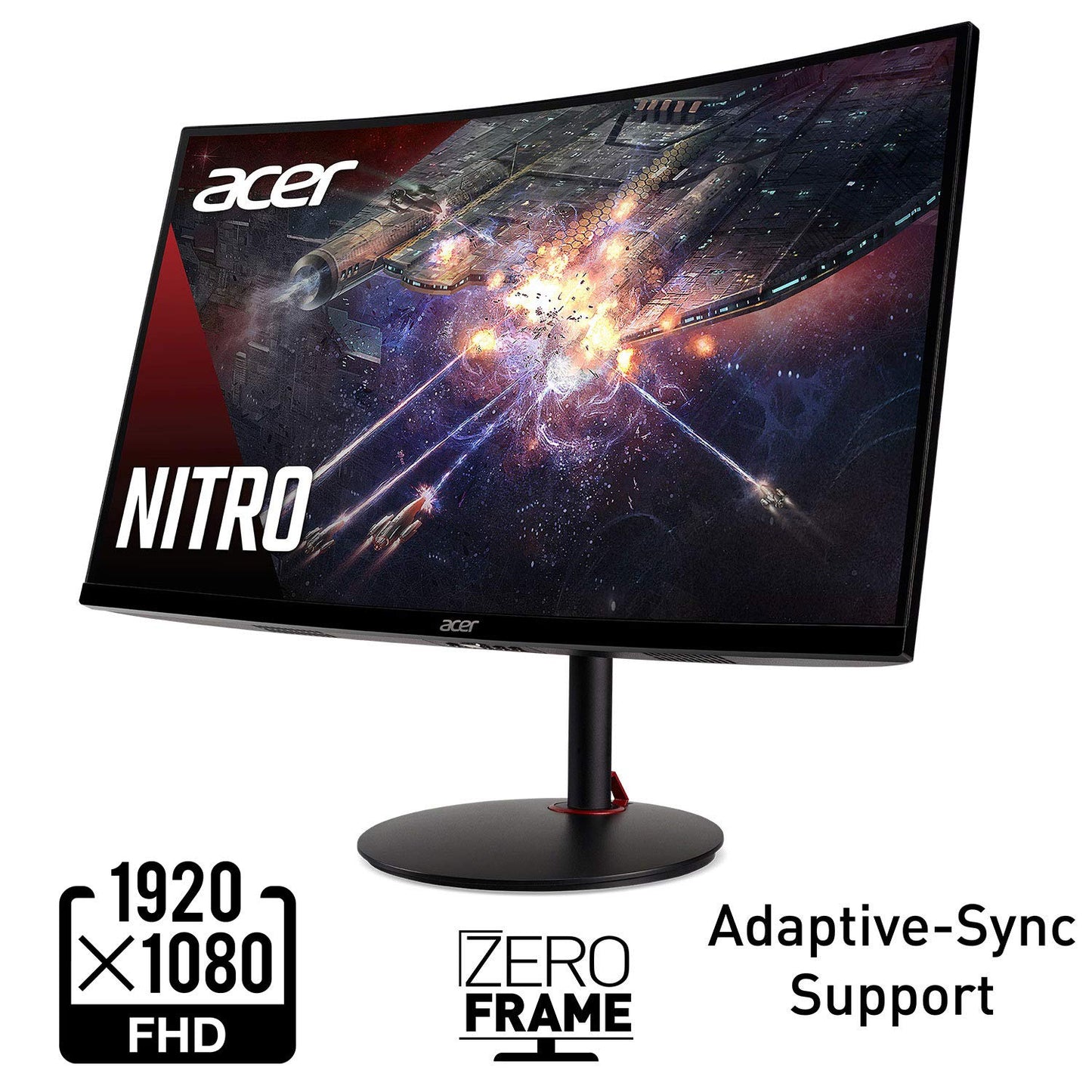 Acer Monitor Gamer Curvo Nitro XZ0 de 27" FHD (1920 x 1080) panel VA | frecuencia de actualización de 240 Hz | 1 ms (VRB) | puertos 2 HDMI y 1 DisplayPort