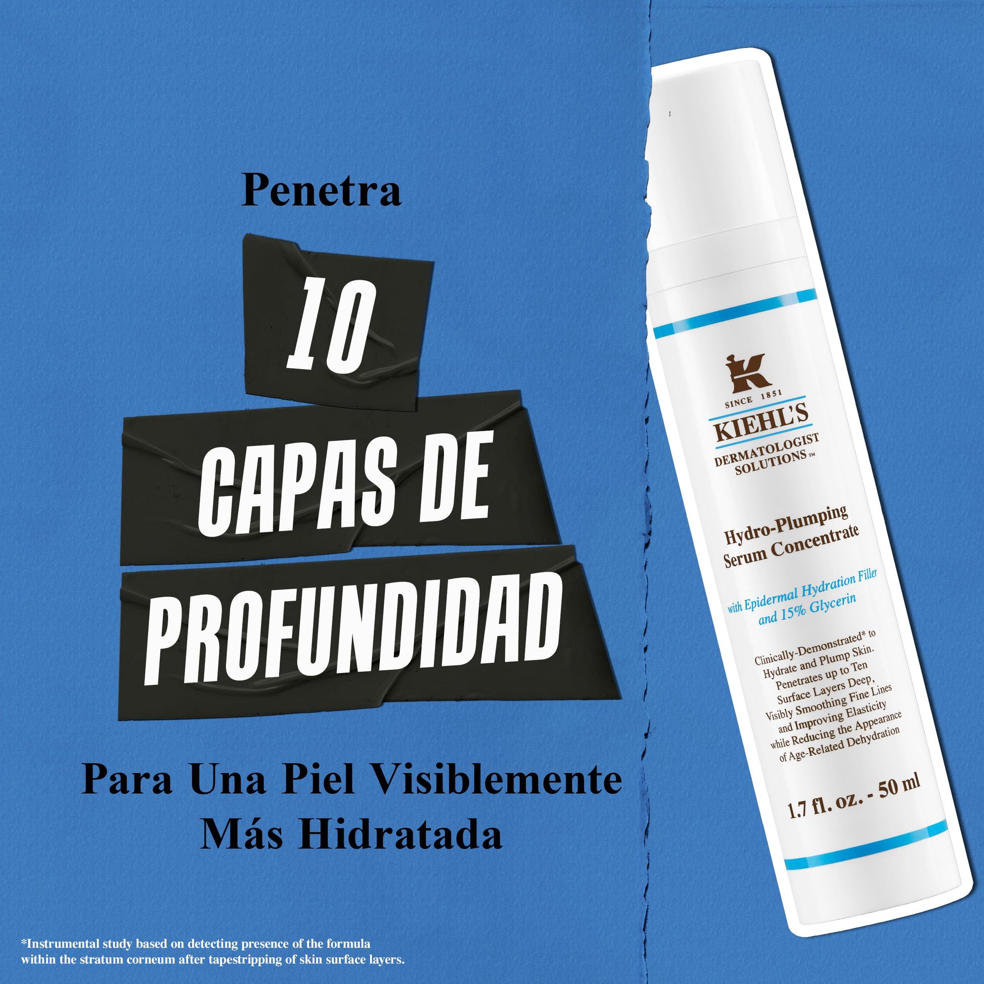 Suero Facial Kiehl's Hydro-Plumping Hidratante con Relleno de Hidratación Epidérmica y 15% Glicerina 75 ml