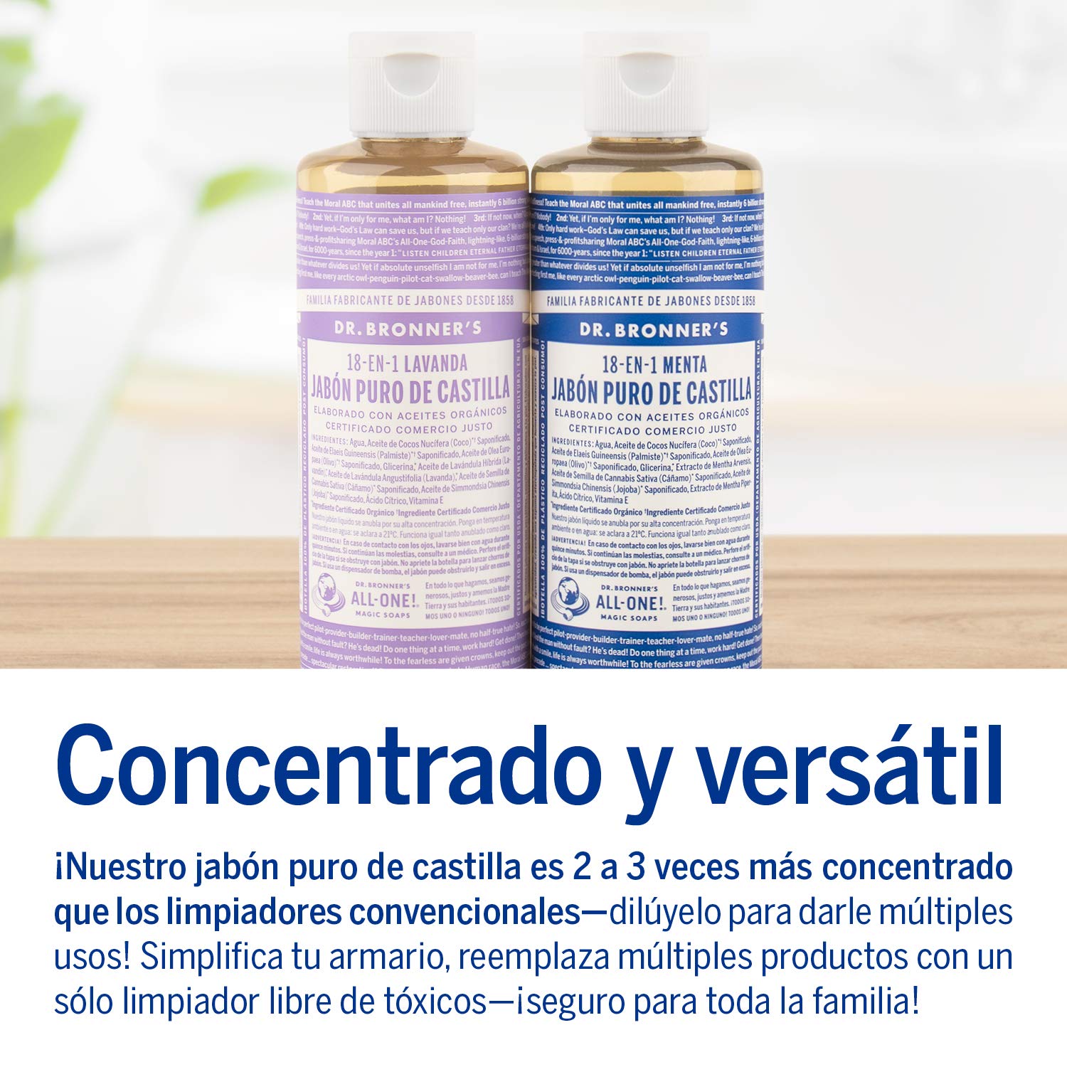 Dr. Bronner's | Jabón de castilla orgánico, ideal para todo el cuerpo, fórmula concentrada, 100% biodegradable - aroma fresco de aceites esenciales de Cítricos 473 ml