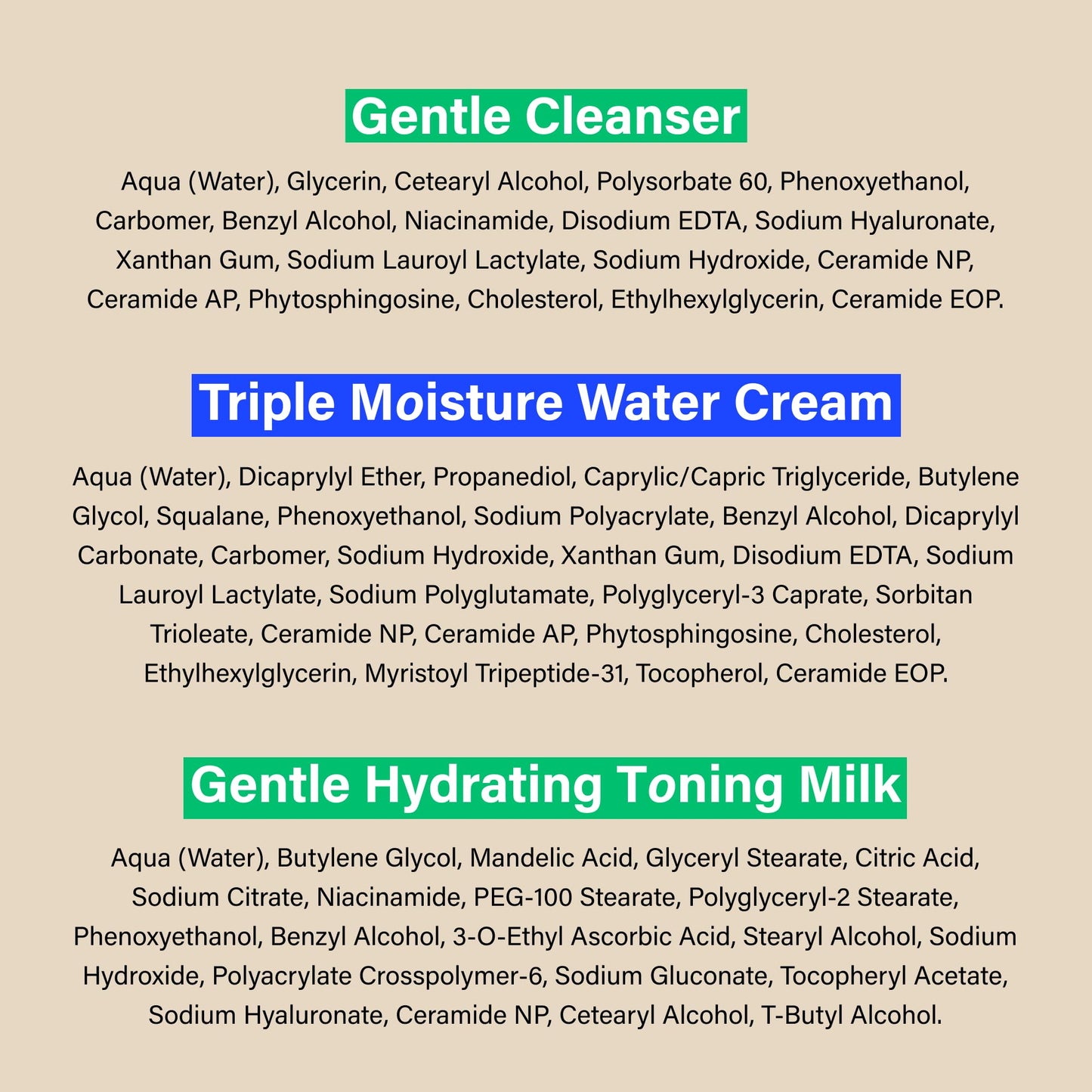 Coats Paquete De Cuidado De La Piel, Limpiador Facial Hidratante Suave + Tónico + Humectante Facial. Set De Cuidado De La Piel Para Mujer Y Hombre Con Ácido Hialurónico + Ceramidas, Pieles Mixtas A S