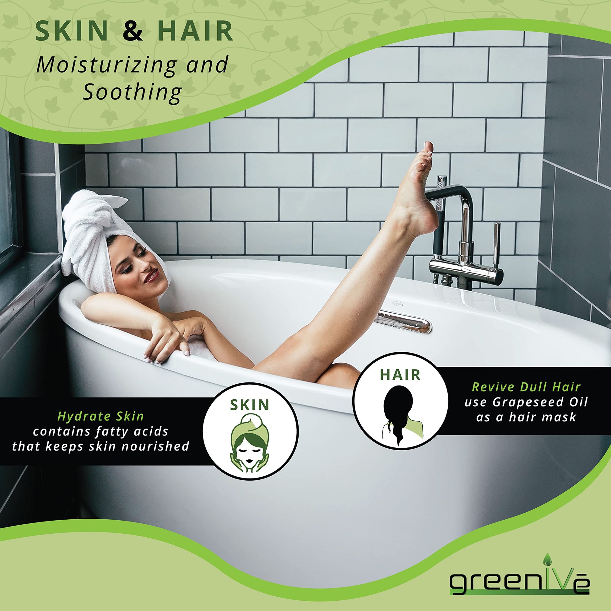 Aceite de Semilla de Uva GreenIVe Puro Prensado en Frío Exclusivo en Amazon