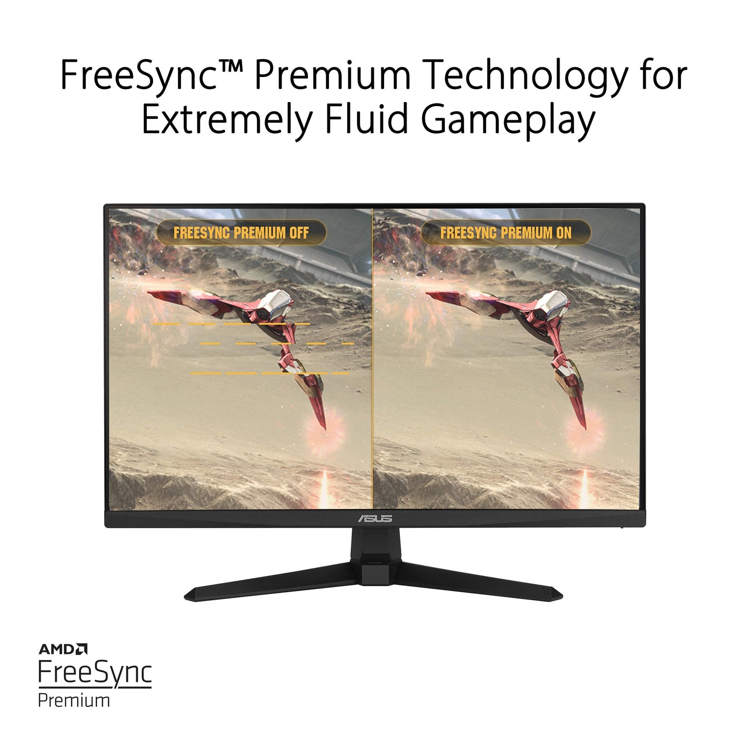ASUS TUF Gaming 23.8" 1080P Monitor (VG249Q1A) - Full HD, IPS, 165Hz (compatible con 144Hz), 1ms, Extreme Low Motion Borroso, altavoz, FreeSync Premium, Shadow Boost, VESA Mountable, DisplayPort, HDMI