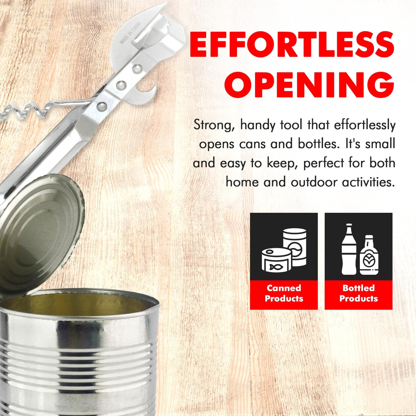 Chef Craft Can Opener with Corkscrew