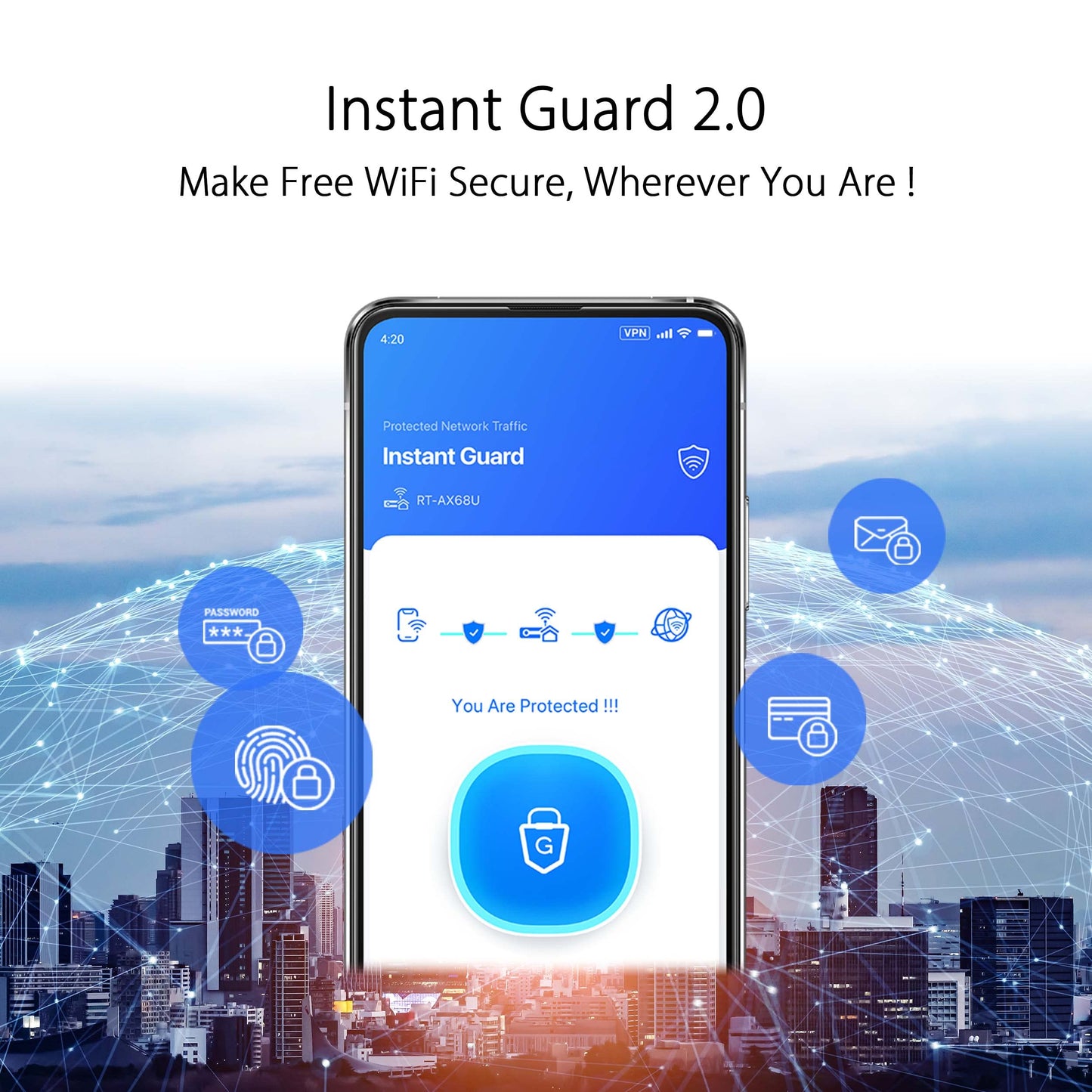 Asus RT-AX5400 VPN WiFi 6 (802.11ax) Enrutador Extensible, Banda Doble, VPN Incorporado, Seguridad de Red AiProtection Pro, Control Parental, protección instantánea, Compatible con AiMesh