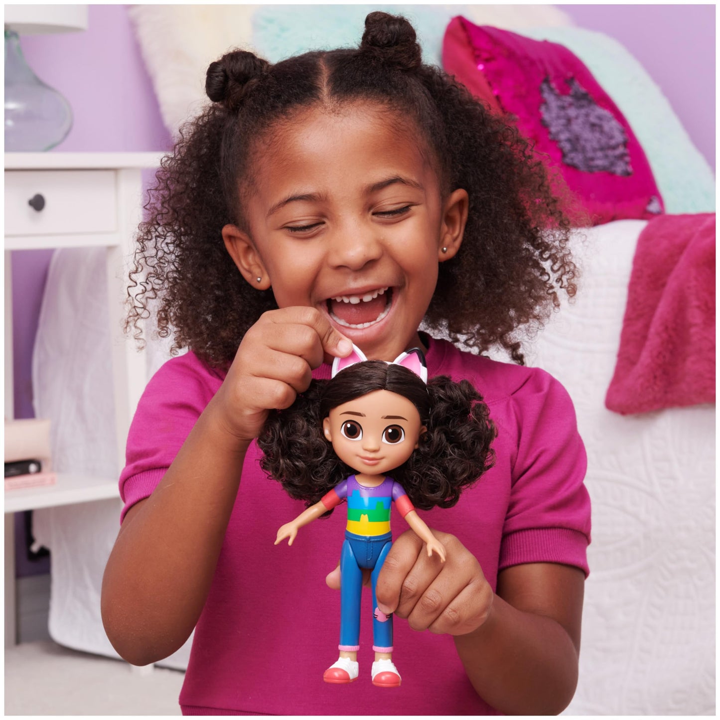 Gabby's Dollhouse, Muñeca Gabby Manualidades y Accesorios con pizarra y pincel que funcionan con agua, juguetes para niños y niñas a partir de 3 años