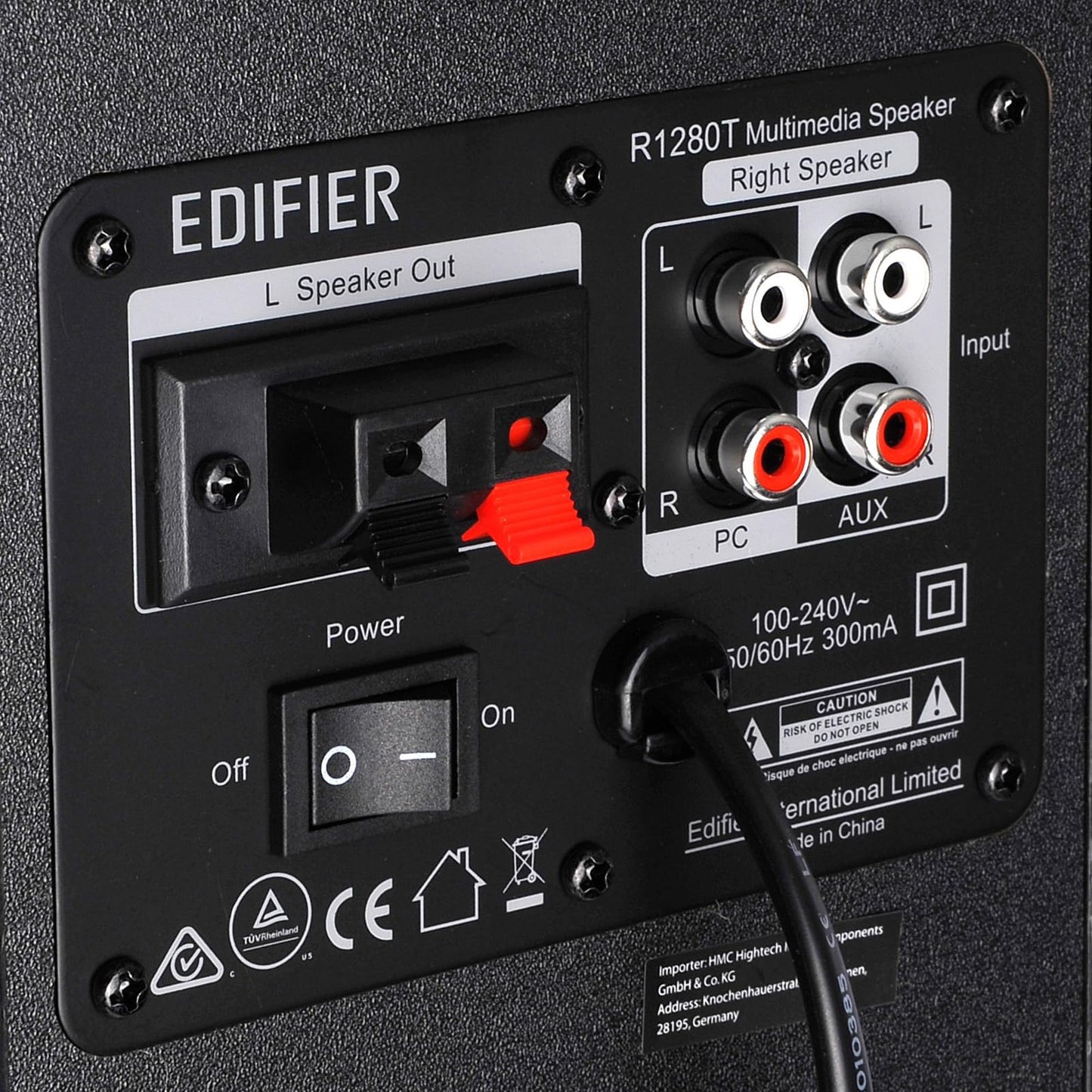 Edifier R1280T - Altavoces de estantería alimentados - 2.0 monitores de Campo cercano Activos - Altavoz de Monitor de Estudio - Negro - 42 vatios RMS