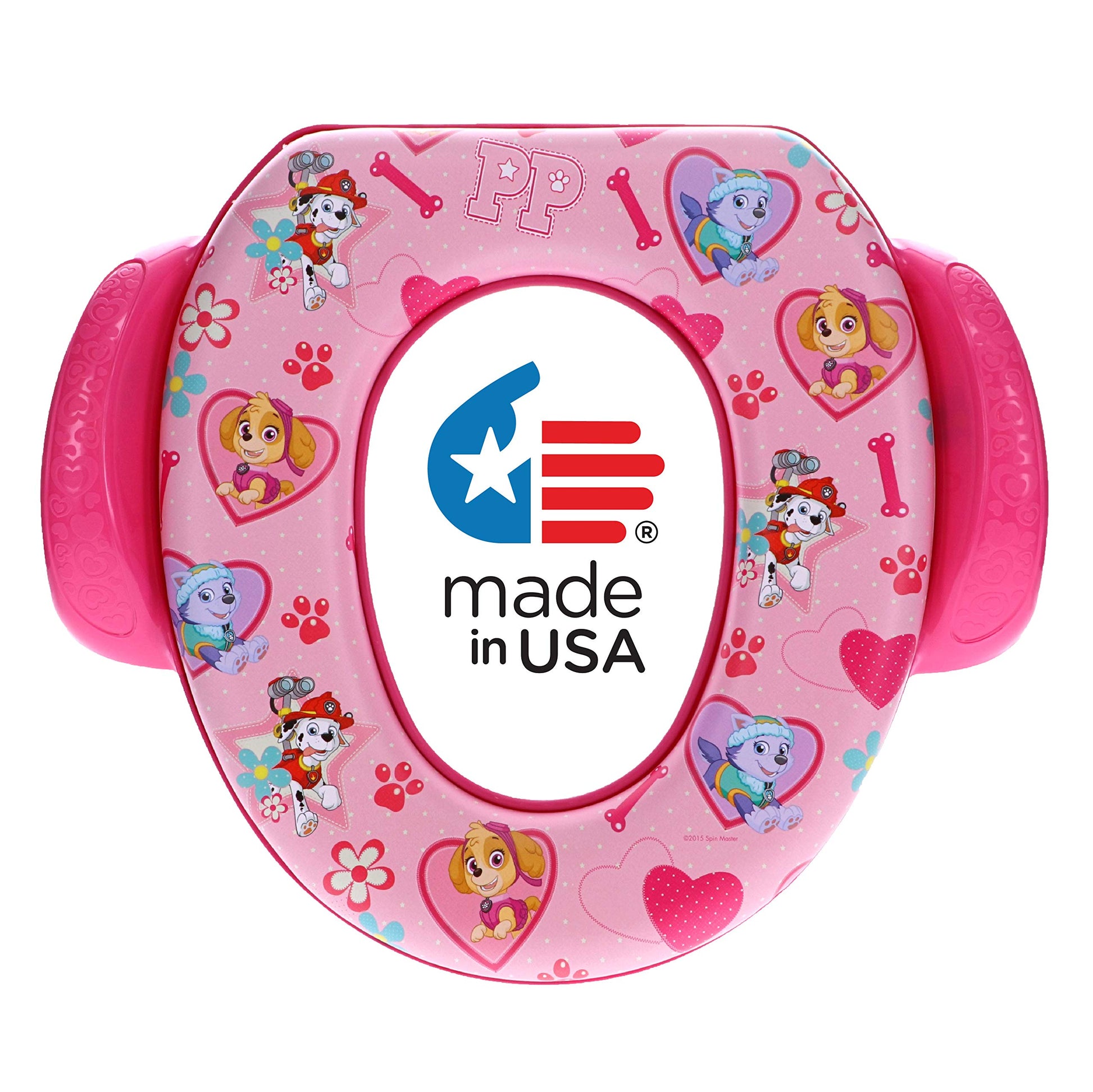 Asiento de Inodoro Nickelodeon Paw Patrol Rosa con Skye y Everest estándar para Niños