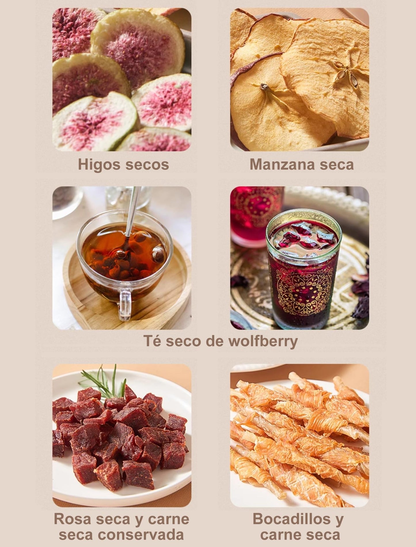 Deshidratador de Alimentos 3 Capas, Ciclo Calentamiento Máquina Secadora Frutas Verduras Deshidratador Eléctrico Inteligente Alimentos para familia prepara frutas verduras carnes hierbas