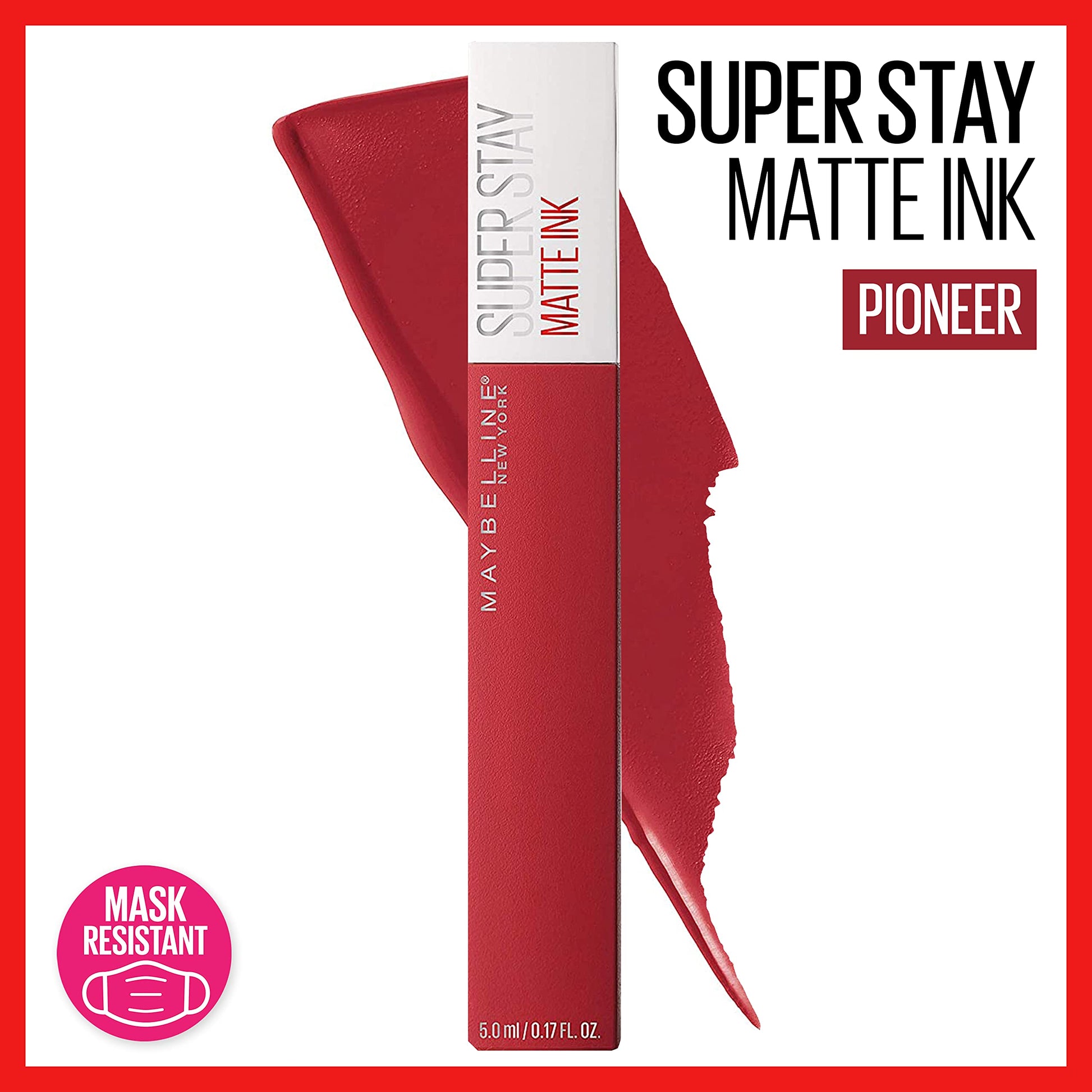 Maybelline Base de Maquillaje Superstay, Full Coverage, 120 Natural Ivory, 30 ml + Labial Liquido Matte, Larga Duracion, Superstay Matte Ink 20 Pioneer, 5 g