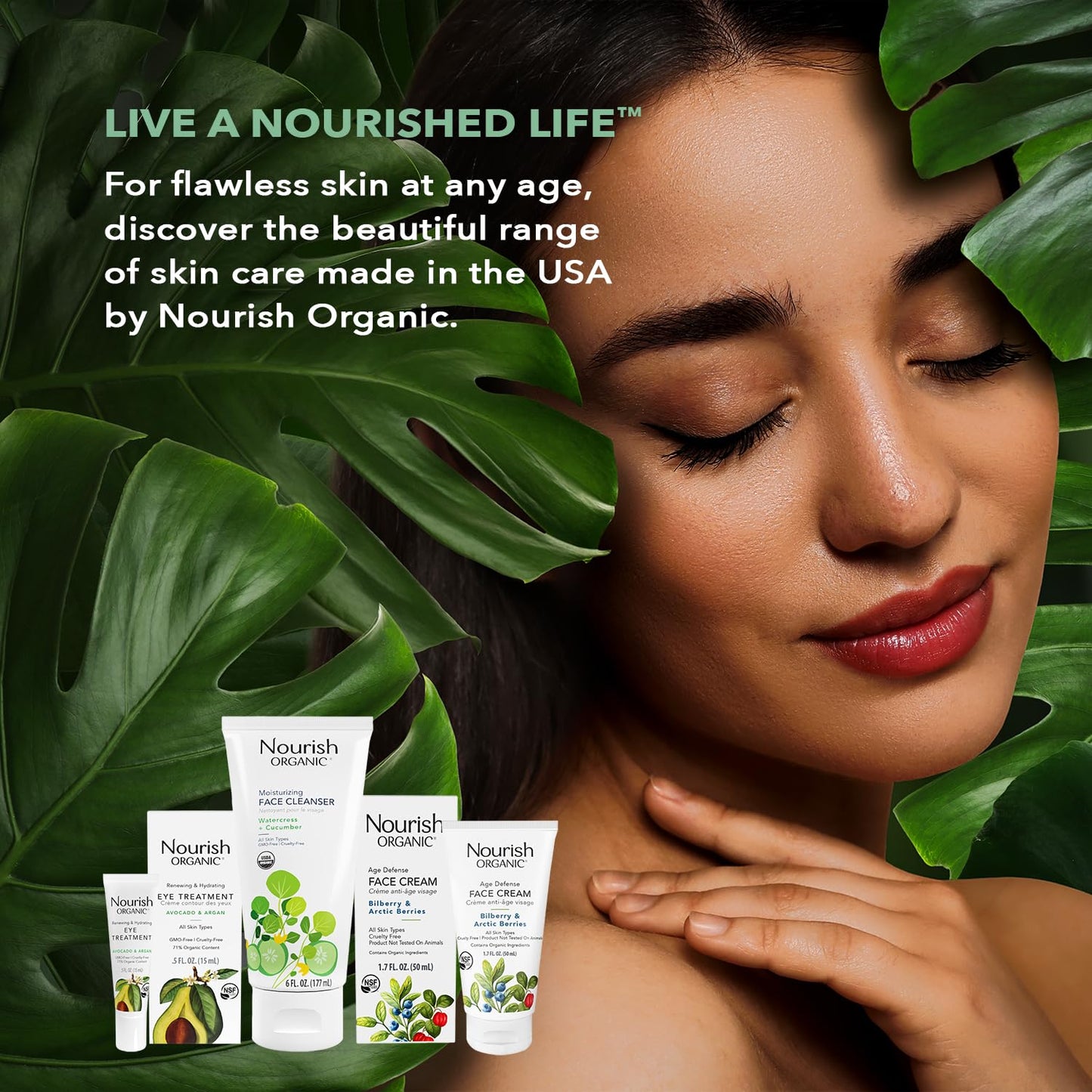 Nourish Organic Nutrir orgánico | Crema facial de defensa antiedad – arándano y bayas árticas | última intervensión de OMG, última intervensión de crueldad, sin fragancia (1.7 oz)