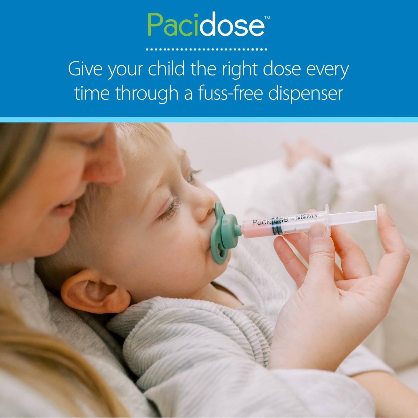 AGGIE MD Pacidose Pacifier Baby Medicine Dispenser with Oral Syringe | Newborn | 0-6 Months