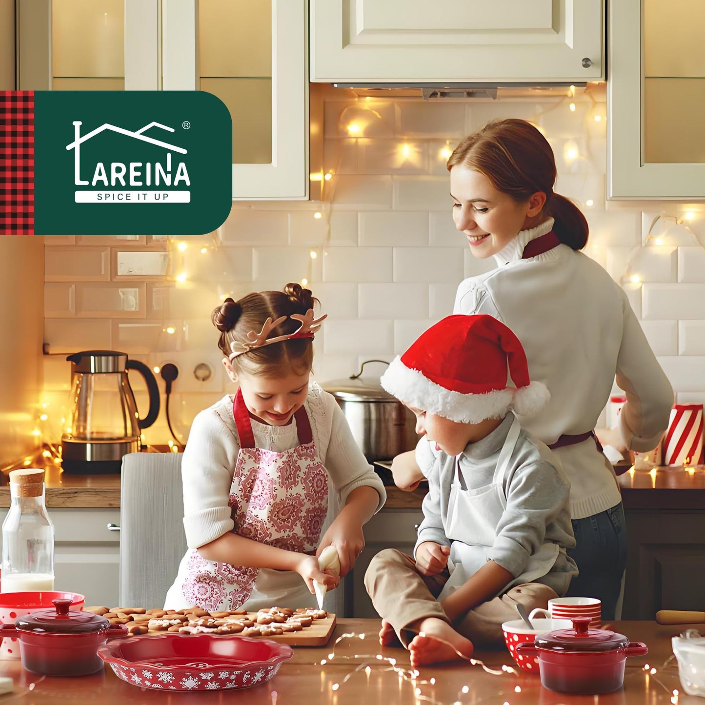 Lareina - Juego de 6 tazas de café apilables de porcelana con platillos, cucharas y soporte de metal de 3 onzas, tazas de café de capuchino pequeñas, tazas de demitasse de cerámica para lungo