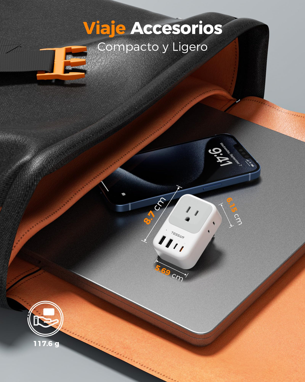 Adaptador de Viaje TESSAN UK Enchufe Reino Unido