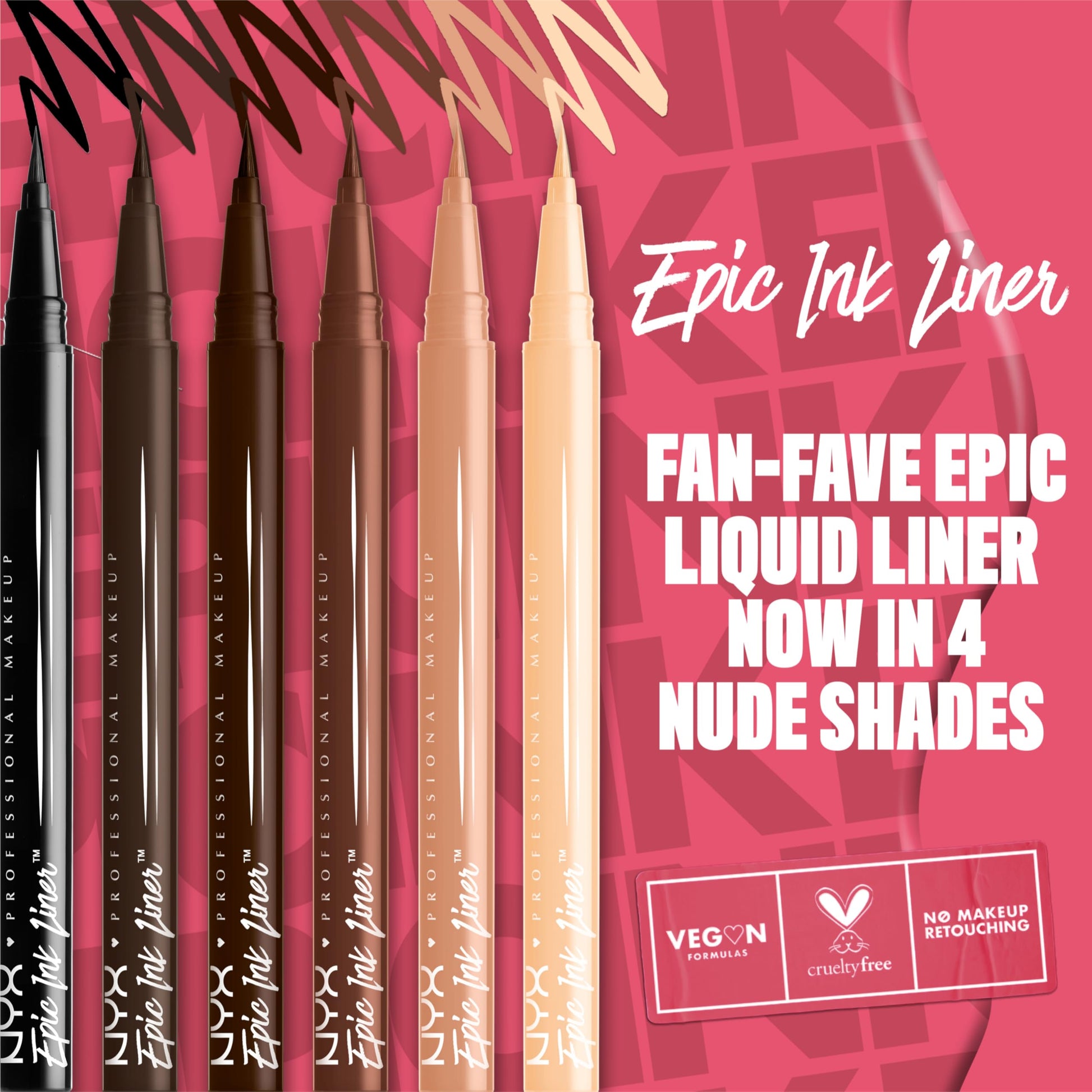 Nyx Professional Makeup, Epic Ink Liner, Delineador de Ojos, Marshmallow