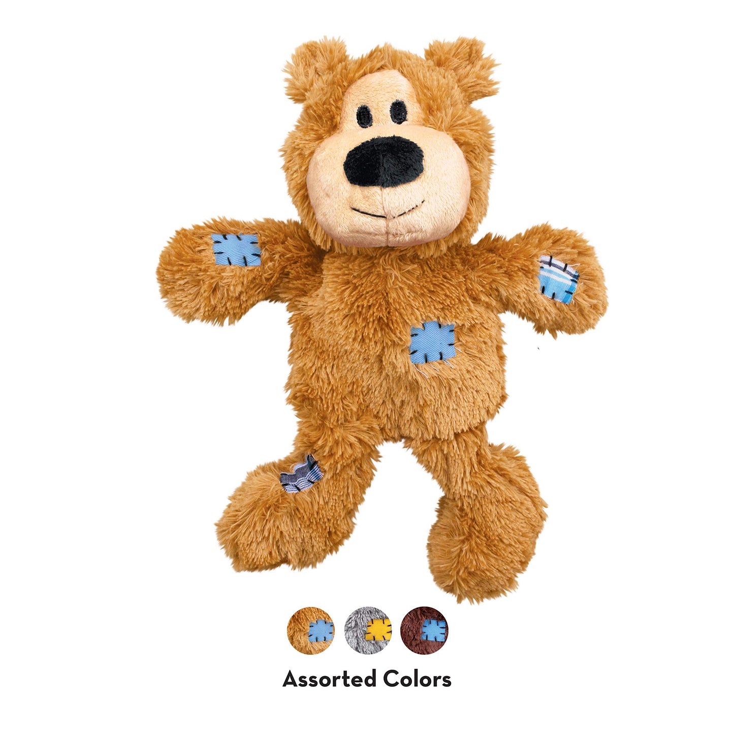 Kong Wild Knots Bear Juguete para perro, colores variados, Marrón, XS