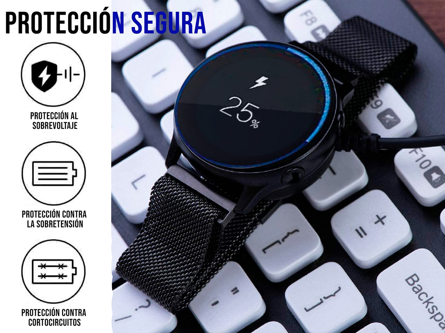 CONTROL EXPERT Cargador para Smartwatch T500, T100, T500PLUS X7 W67 Repuesto