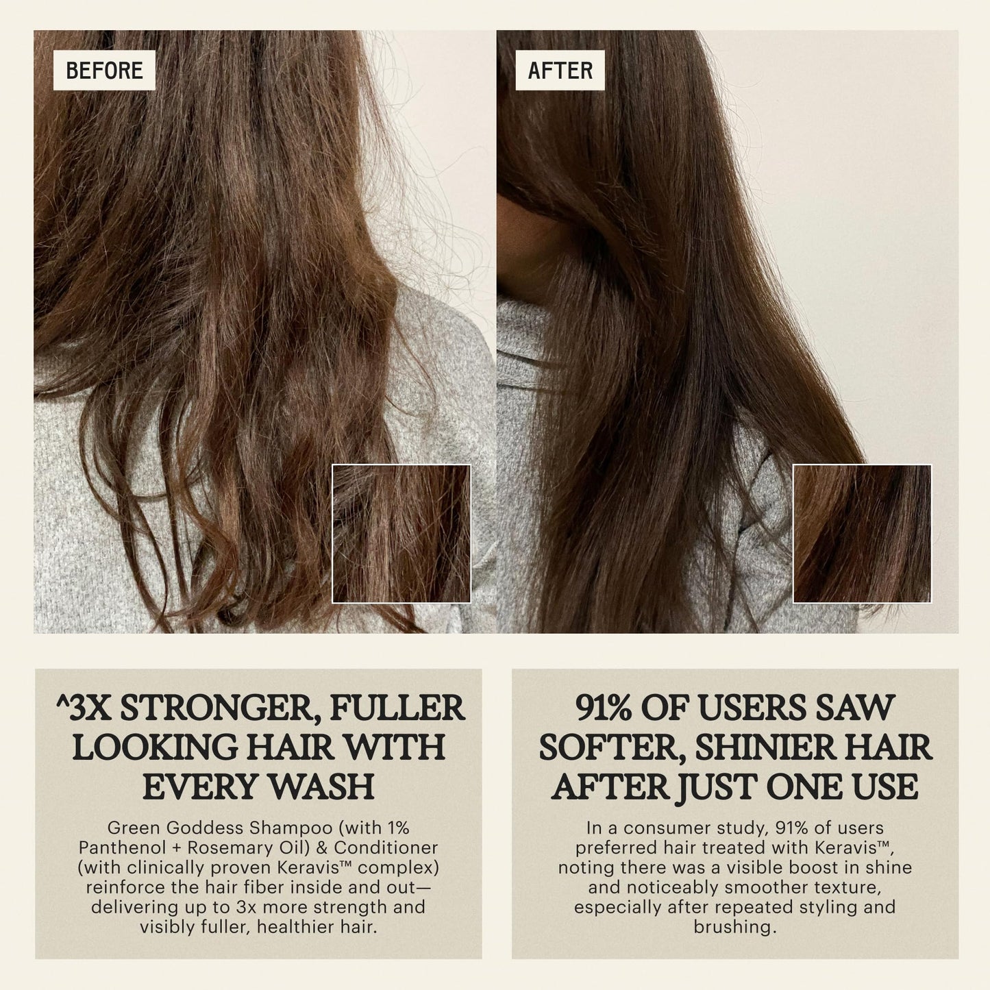 Paquete de Shampoo y Acondicionador Remilia Hair Green Goddess romero vegano para Cabello Seco y Dañado