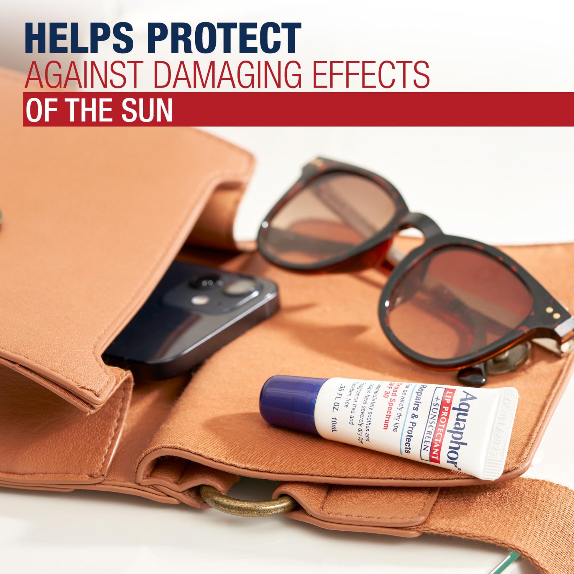 Aquaphor - Lip Repair + Protect UVA/UVB, SPF 30, 0.35 onzas