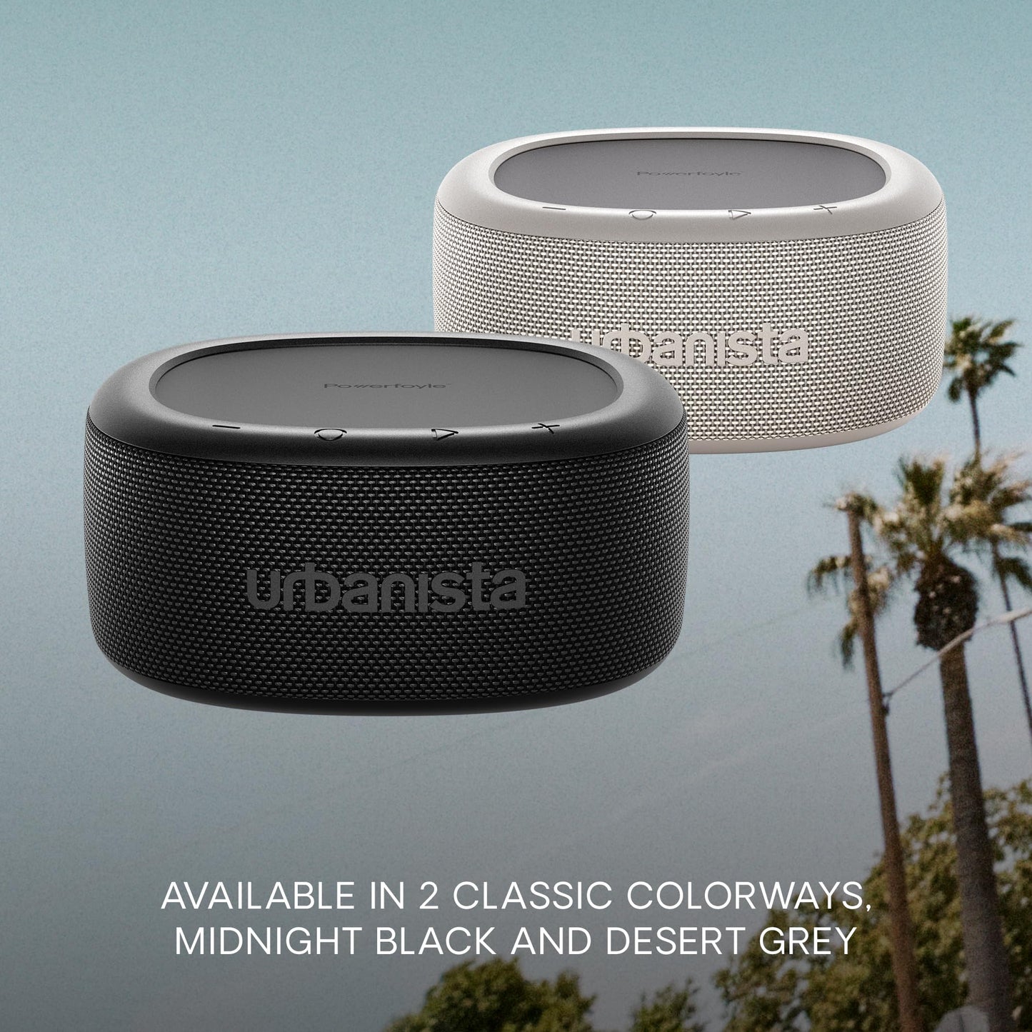 Urbanista Malibu - Altavoz Bluetooth Solar Pequeño, altavoz portátil inalámbrico de 20 W, tiempo de reproducción infinito, altavoz impermeable IP67 para exteriores, viajes, altavoces de doble