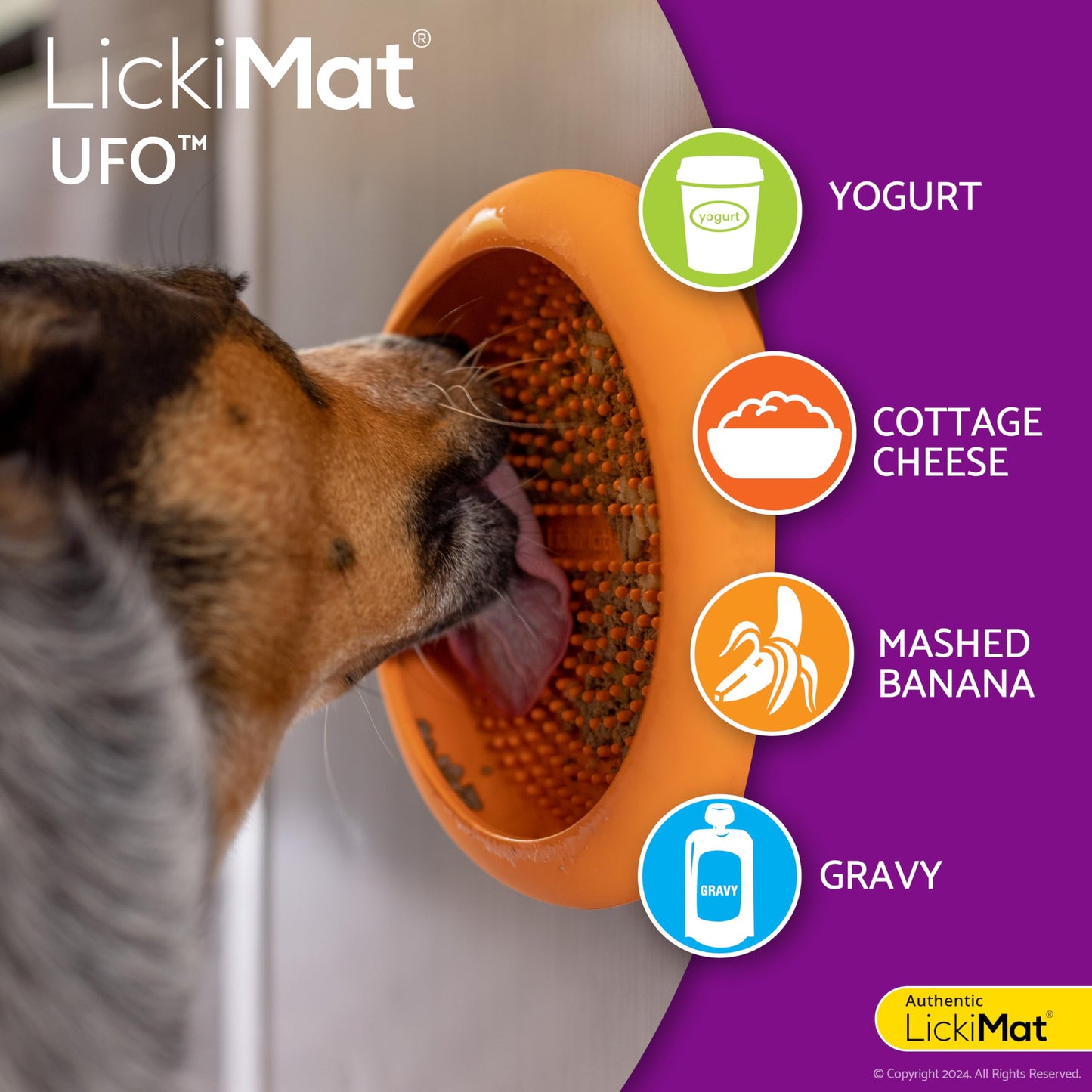 LICKIMAT LickiMat UFO: Alimentador Lento para Perros, Moderno y Rosado, 104.6 onzas, Apto para Lavaplatos