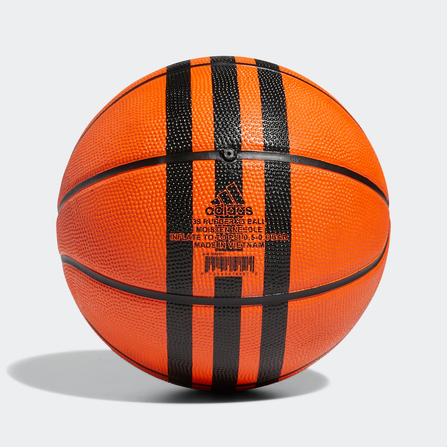 adidas - Balón de Baloncesto Unisex con 3 Rayas de Goma X3, Baloncesto Natural/Negro/Dorado metálico, Talla 6