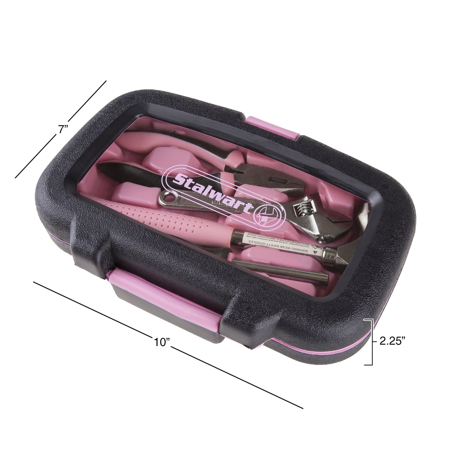 Juego de Herramientas Manuales Stalwart Rosa 15 Piezas para el Hogar