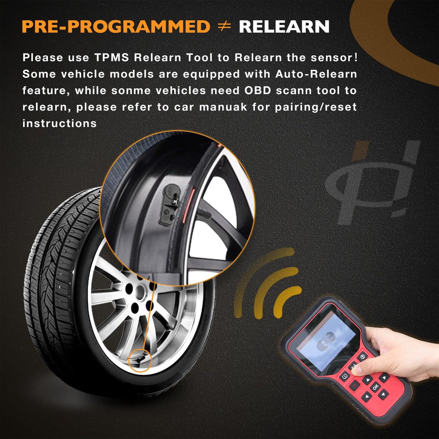 TPMS Sensor de presión de neumáticos 315 MHz, 4 piezas compatibles con Ford F250 F350 F450 Focus| Lincoln MKS Mercury Milan & More reemplaza # DE8T-1A180-AA, 9L3Z-1A189-A, CM5T-1A180-AA