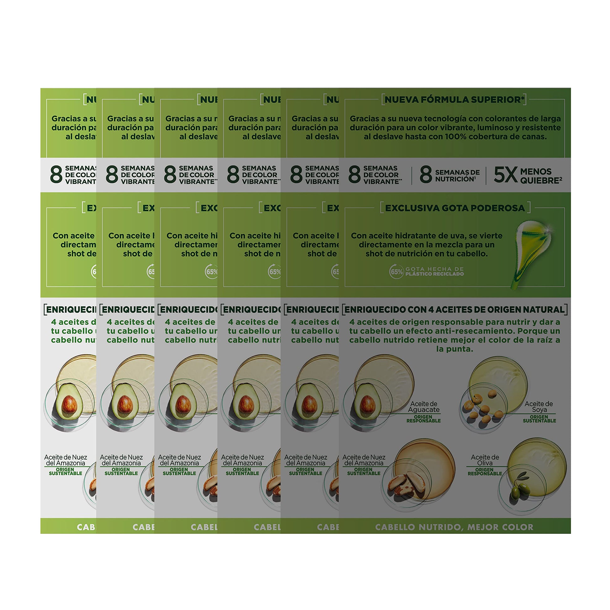 Tinte Garnier Nutrisse Vainilla Silvia 6 Pack