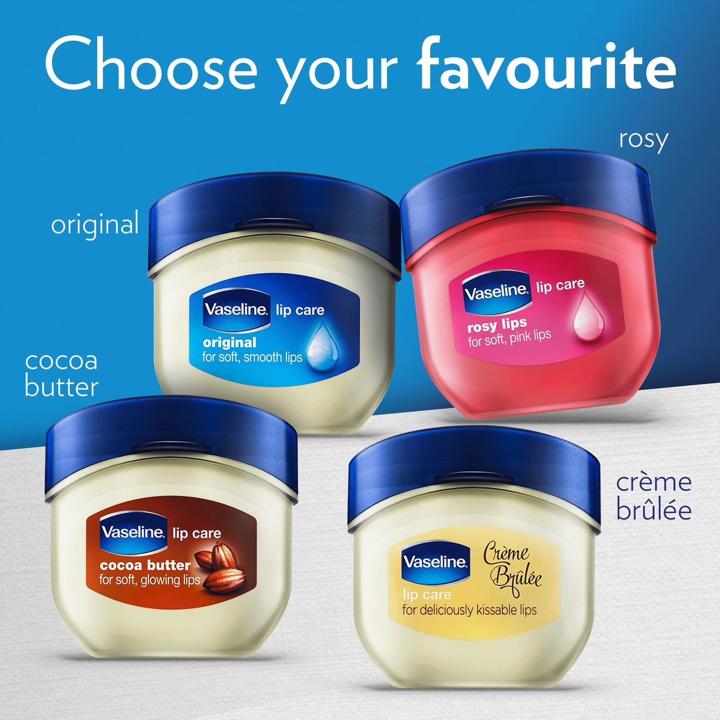 Vaseline - 2 Pack Bálsamo para Labios Mini Tarro HIDRATACIÓN DURADERA, (7 g. c/u), Original