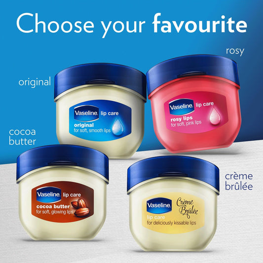 Vaseline - 2 Pack Bálsamo para Labios Mini Tarro HIDRATACIÓN DURADERA, (7 g. c/u), Original