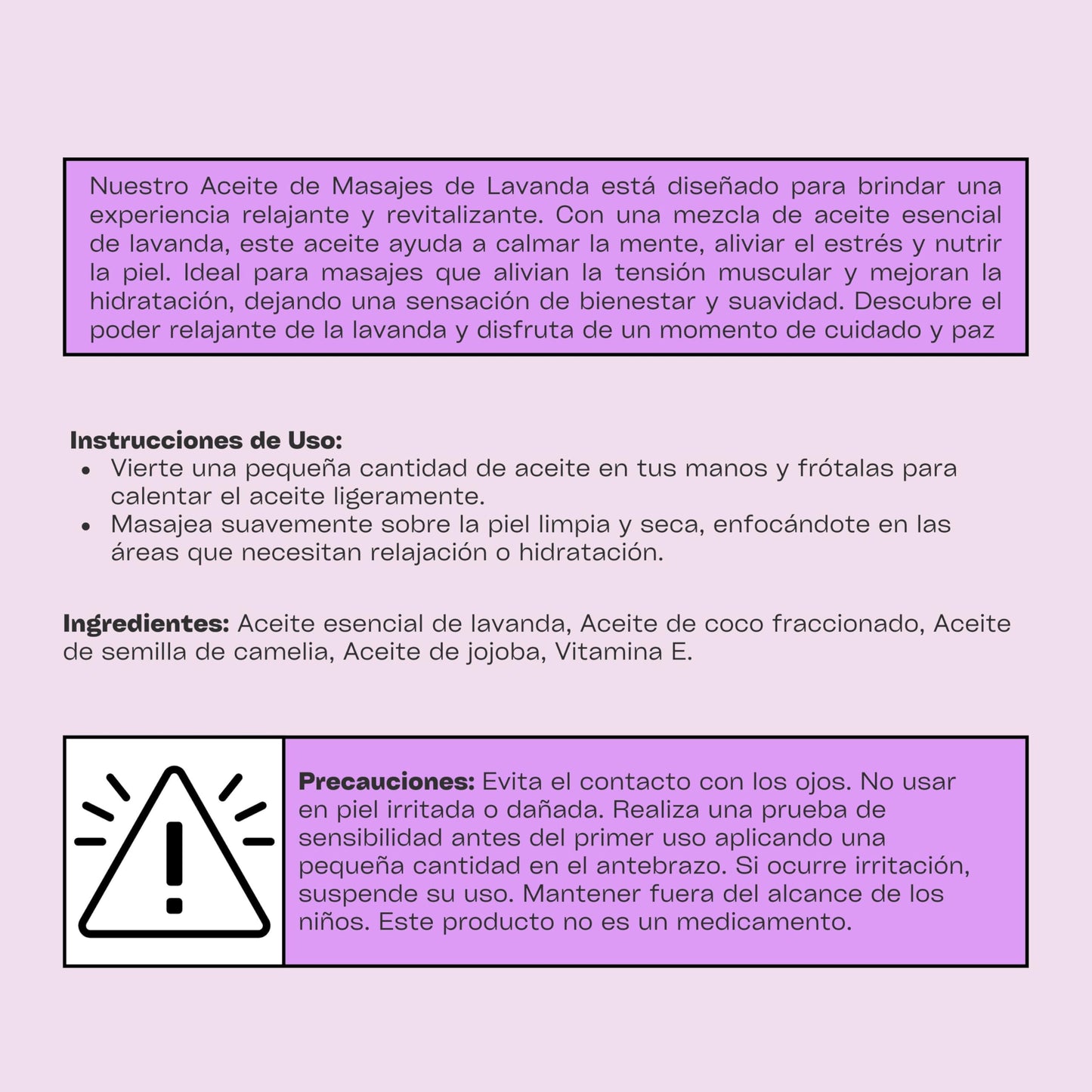 Aceite para Masaje Padifymx Lavanda Antiestrés y Aromaterapia Corporal