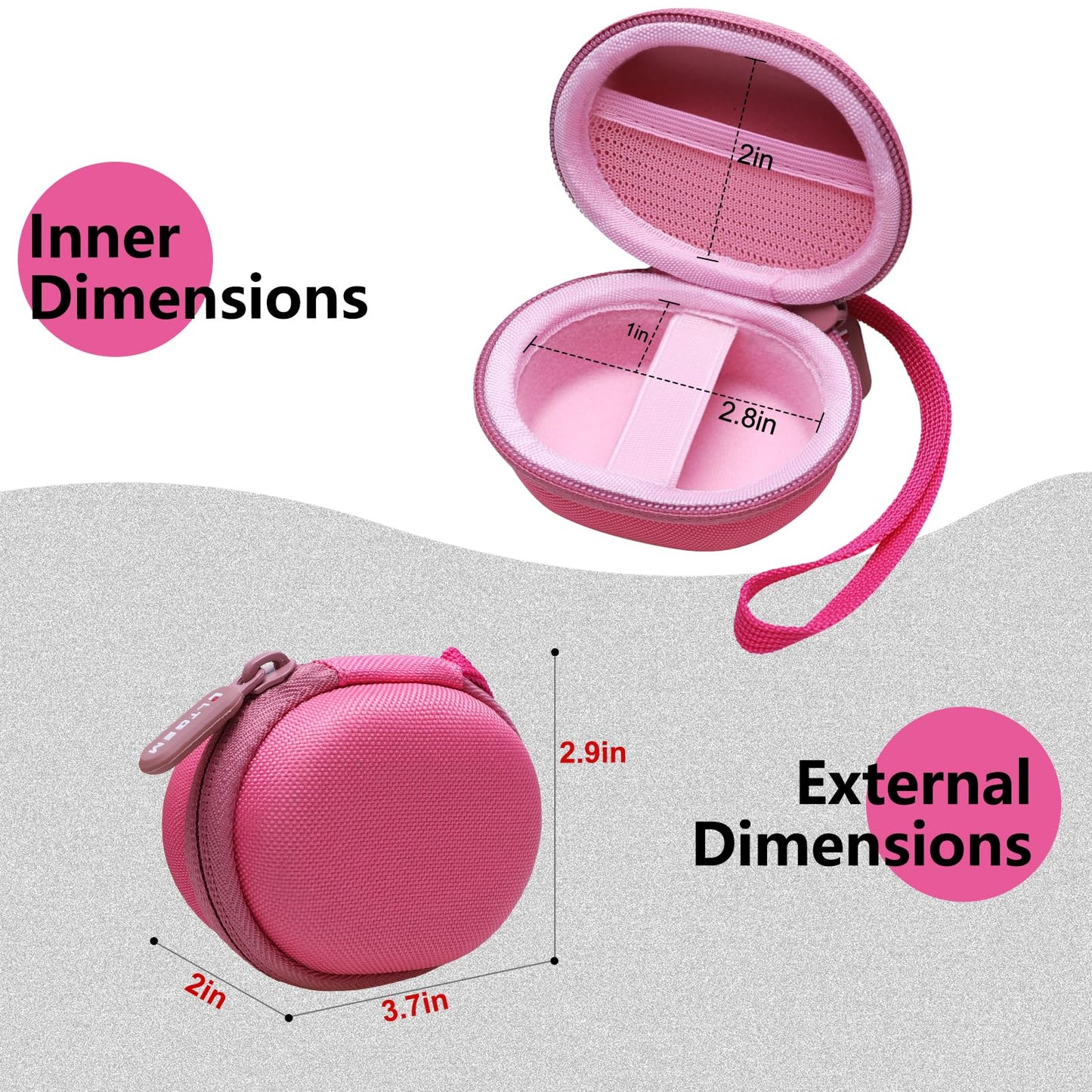 Funda para oxímetro de pulso rosa para zacurate, innovo, Vibeat, iHealth, Santamedical, oxímetro de pulso para niños, monitor de saturación de oxígeno en sangre (solo caso)