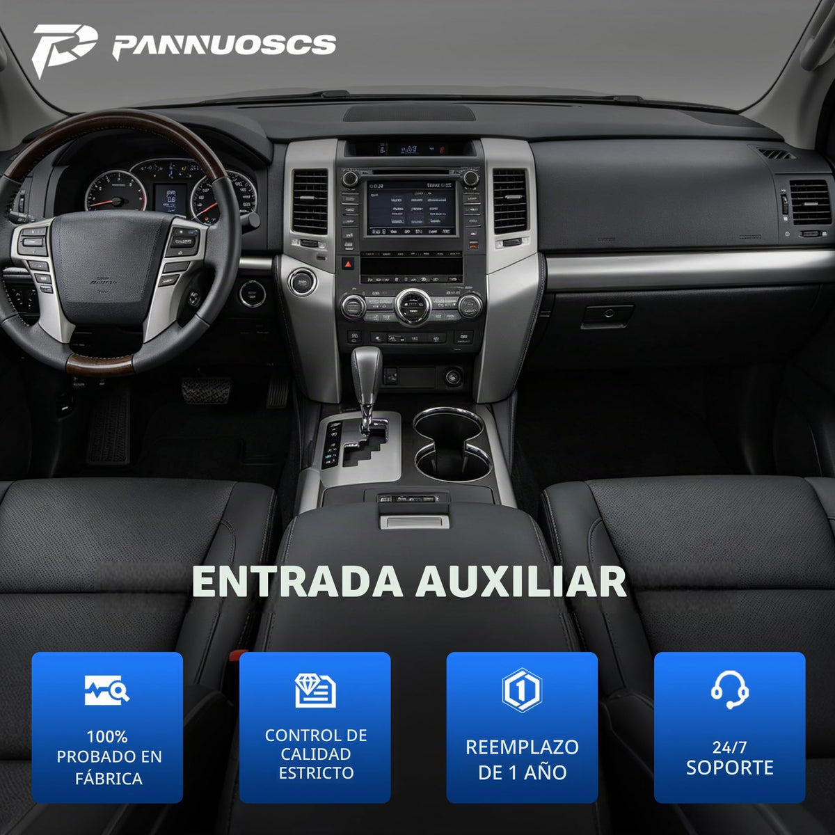 Reemplazo de Puerto Auxiliar PANNUOSCS Compatible con Toyota Negro para Coche