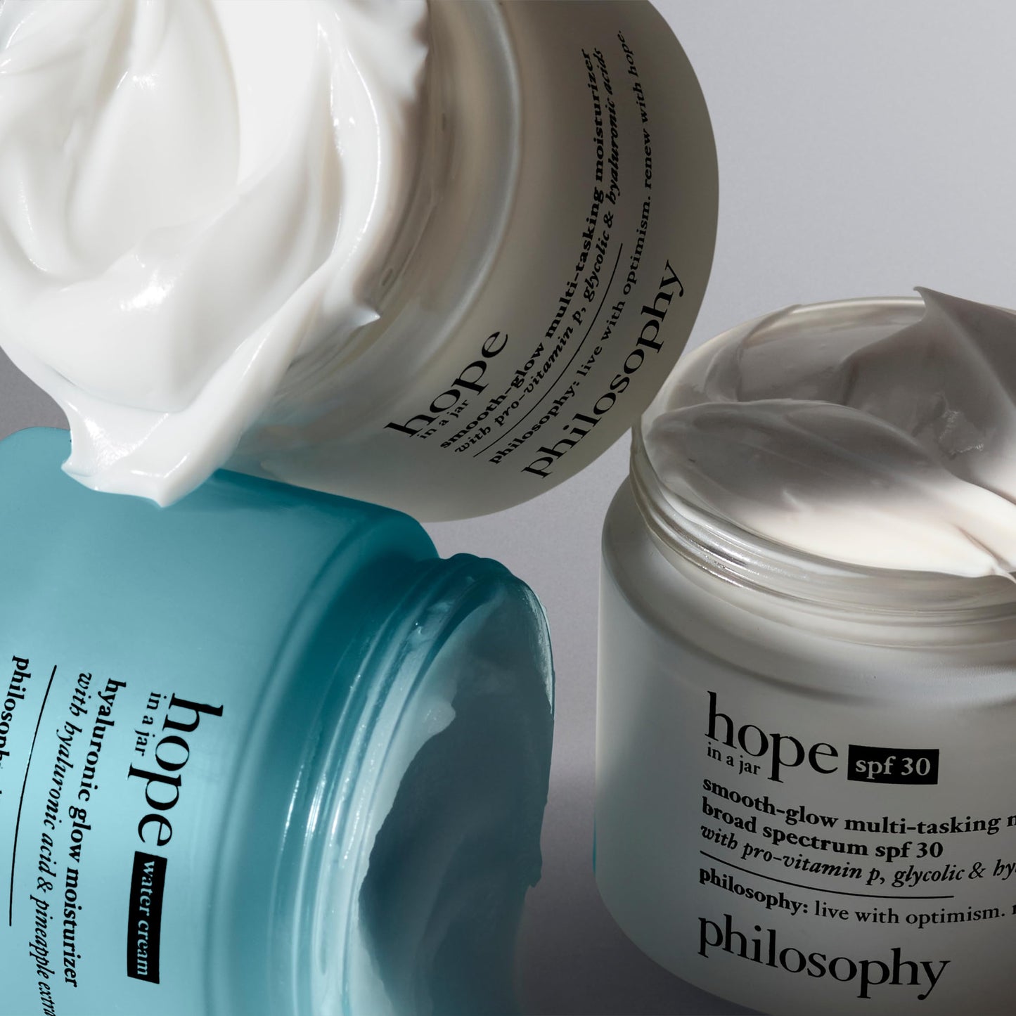 philosophy hope in a jar hyaluronic glow water cream, 2 oz.