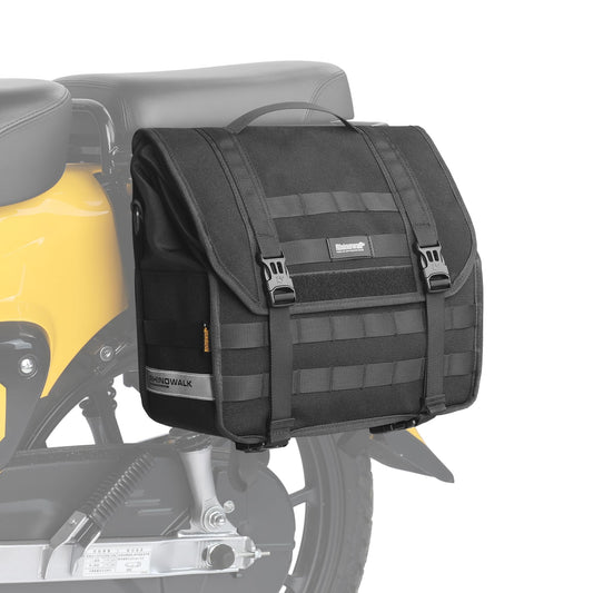 Alforjas Impermeables Rhinowalk Negras de Liberación Rápida de 13 Litros para Motocicleta