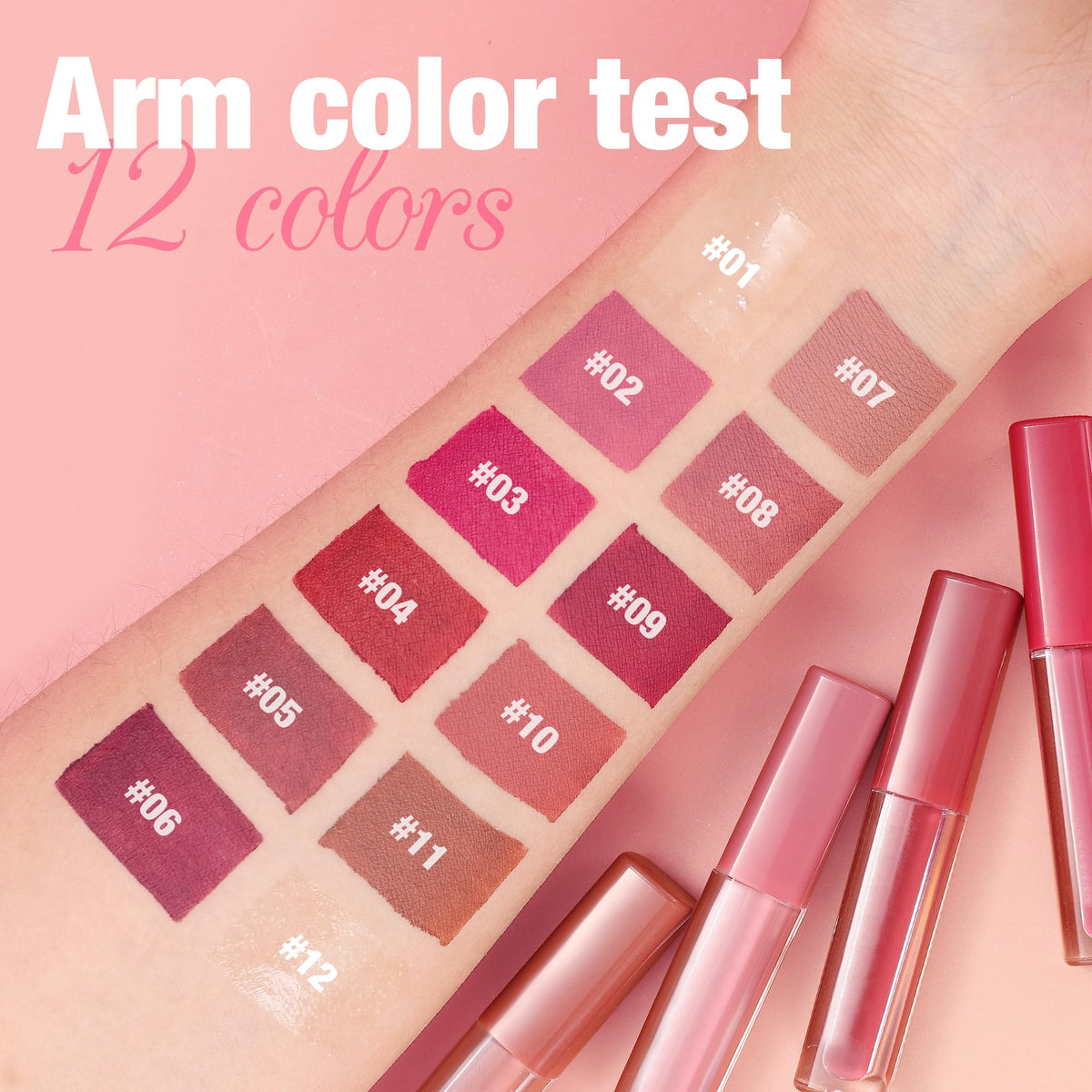 Allphv Set de Labiales Líquidos 4 Piezas- Kit de Maquillaje Diario (B)