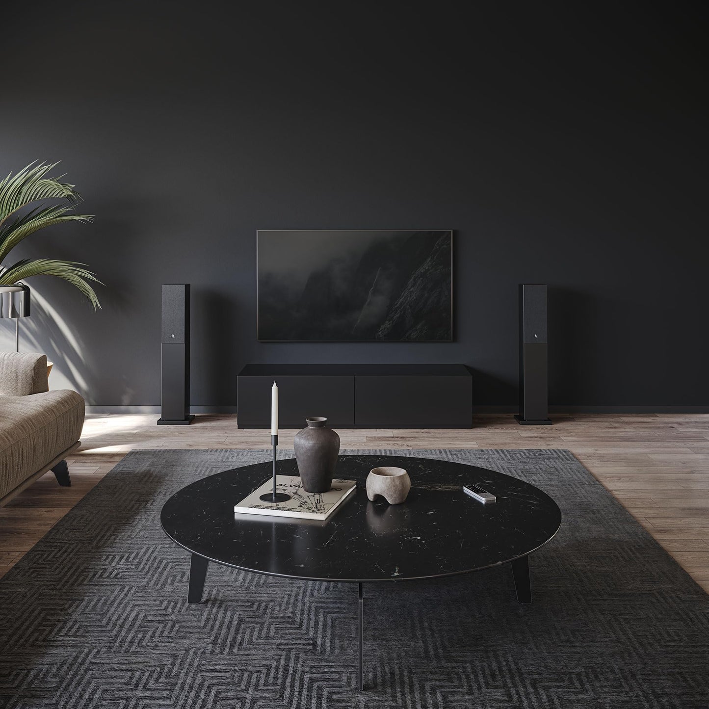 Audio Pro A38 W - Altavoz de TV, juegos y música, multihabitación, WiFi y Bluetooth, AirPlay 2, Google Cast, Spotify Connect, color negro