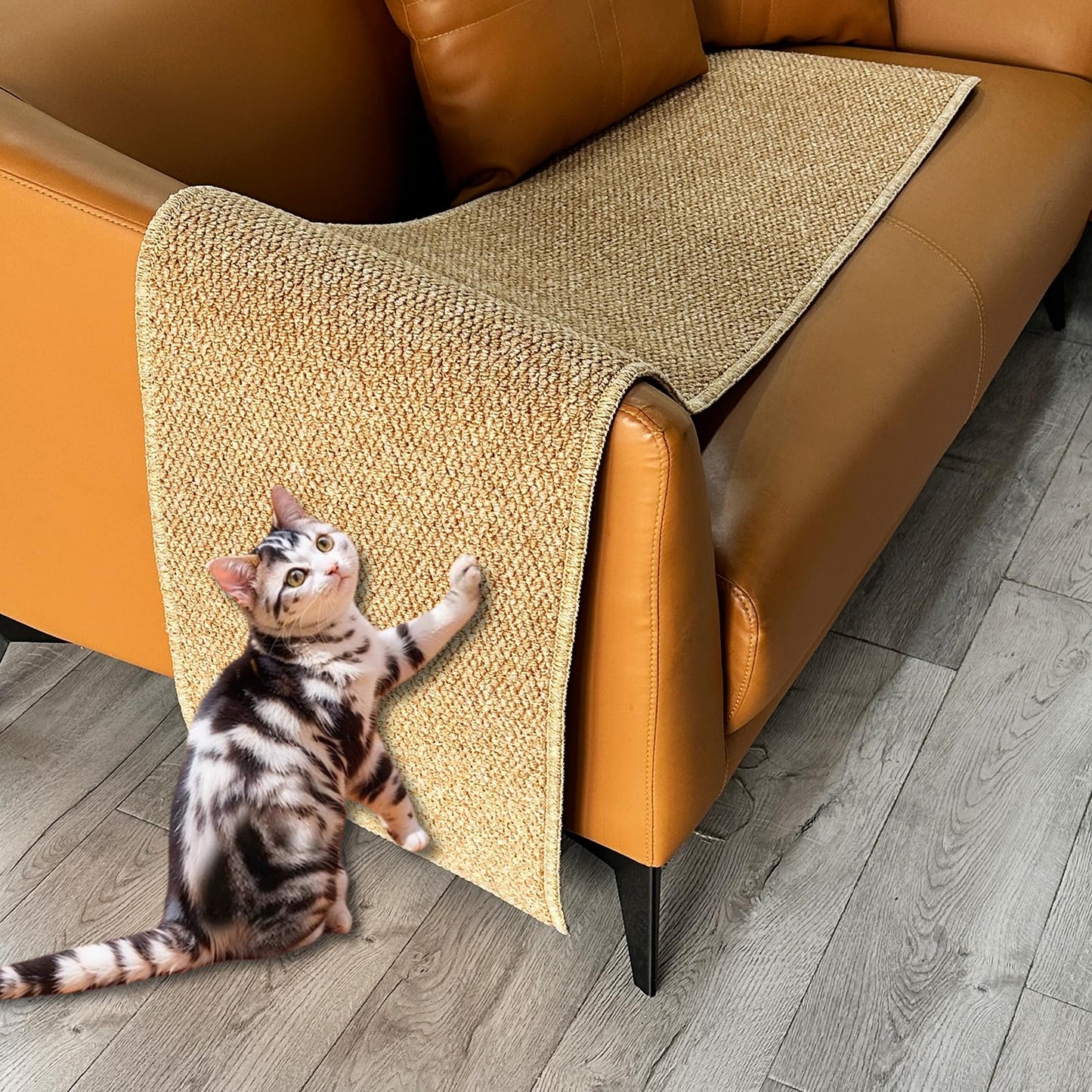 Alfombra de escalada de 71 x 15.8 pulgadas de grosor extragrande, para gatos con 10 uñas fijas para ejercicio de gatos en interiores, rascador de pared para gatos, alfombra para escalada en pared